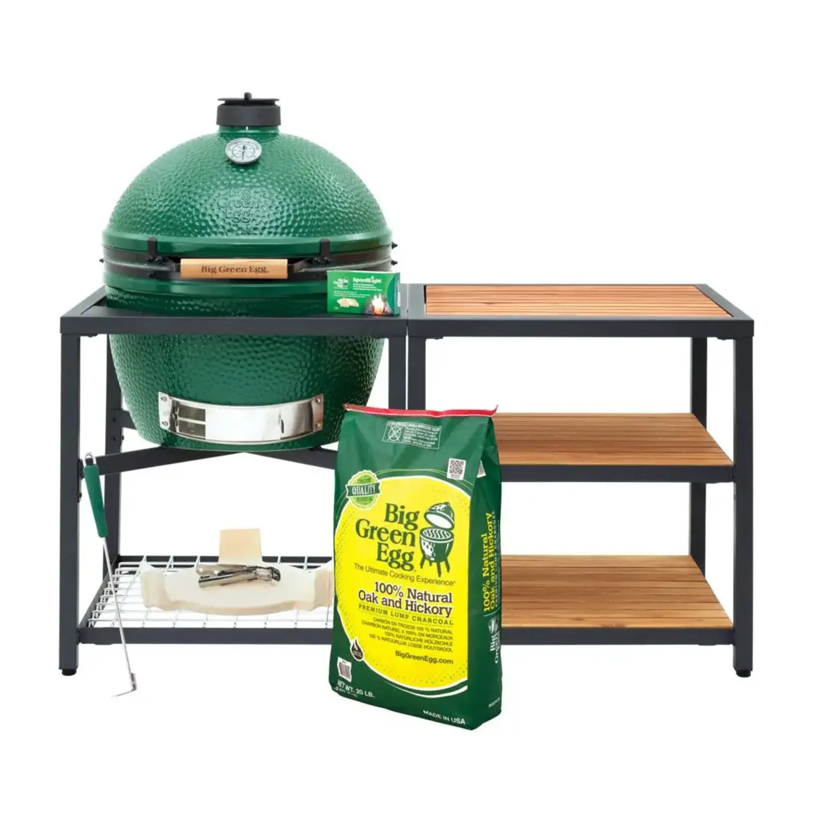 Big Green Egg BGE Modular Nest + Expansion Package, Acacia - 2XL