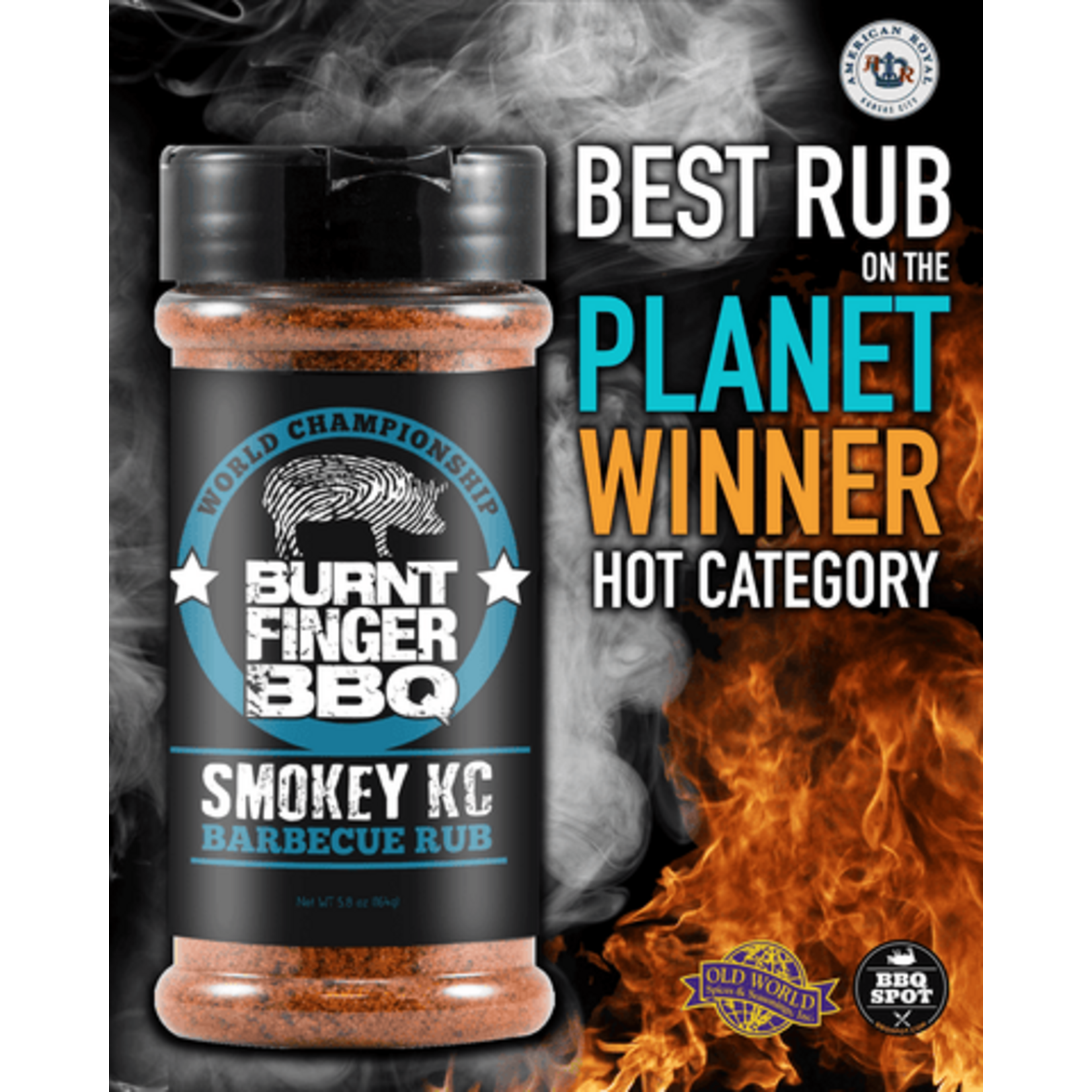 Burnt Finger BBQ Burnt Finger BBQ Smokey KC Barbecue Rub 13oz