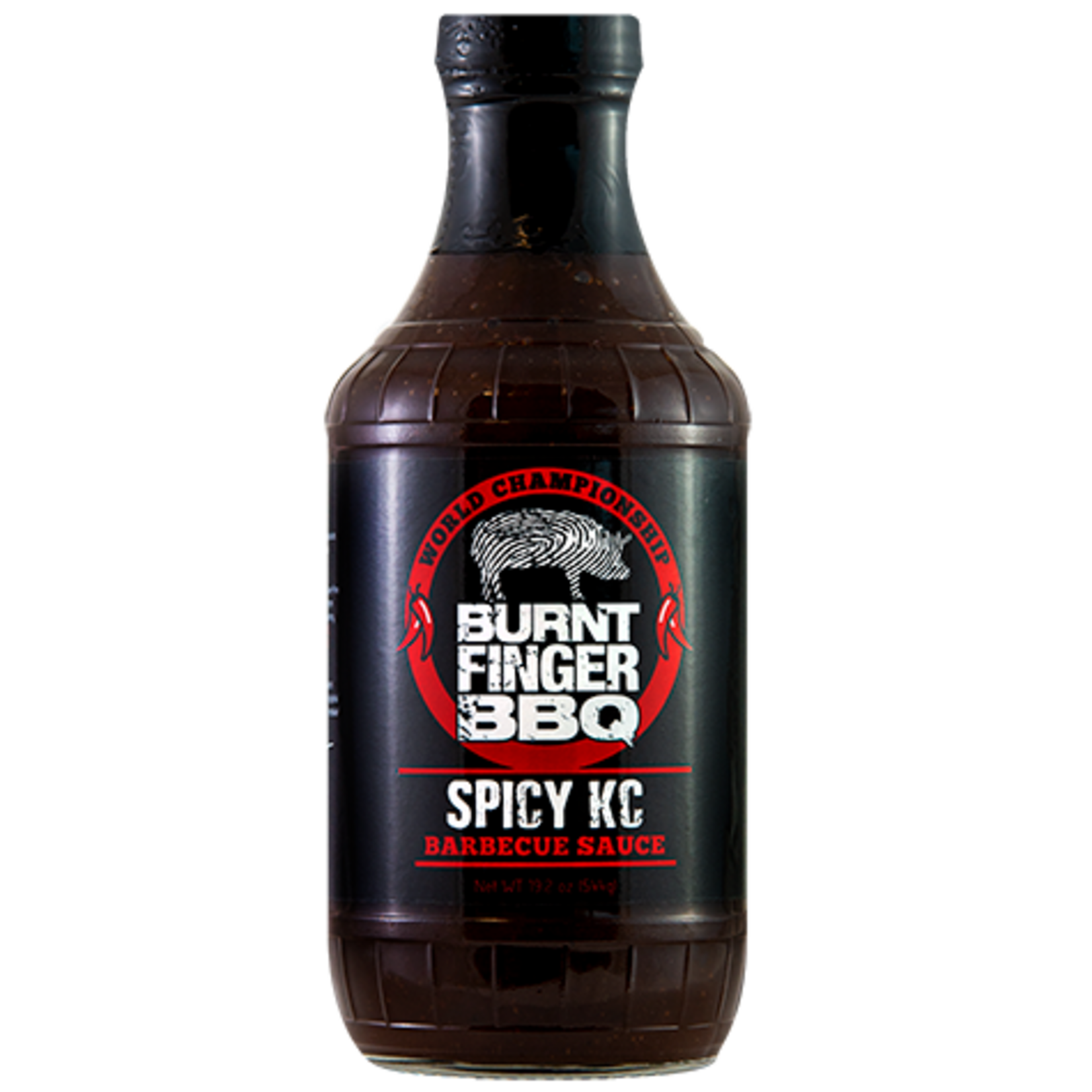 Burnt Finger BBQ Burnt Finger Spicy KC Sauce 19.2oz.