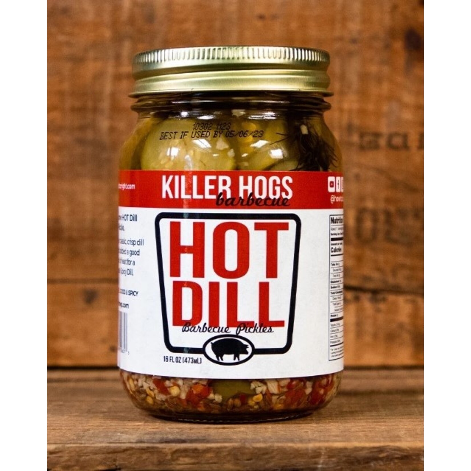 Killer Hogs Barbecue Killer Hogs Hot Dill BBQ Pickles