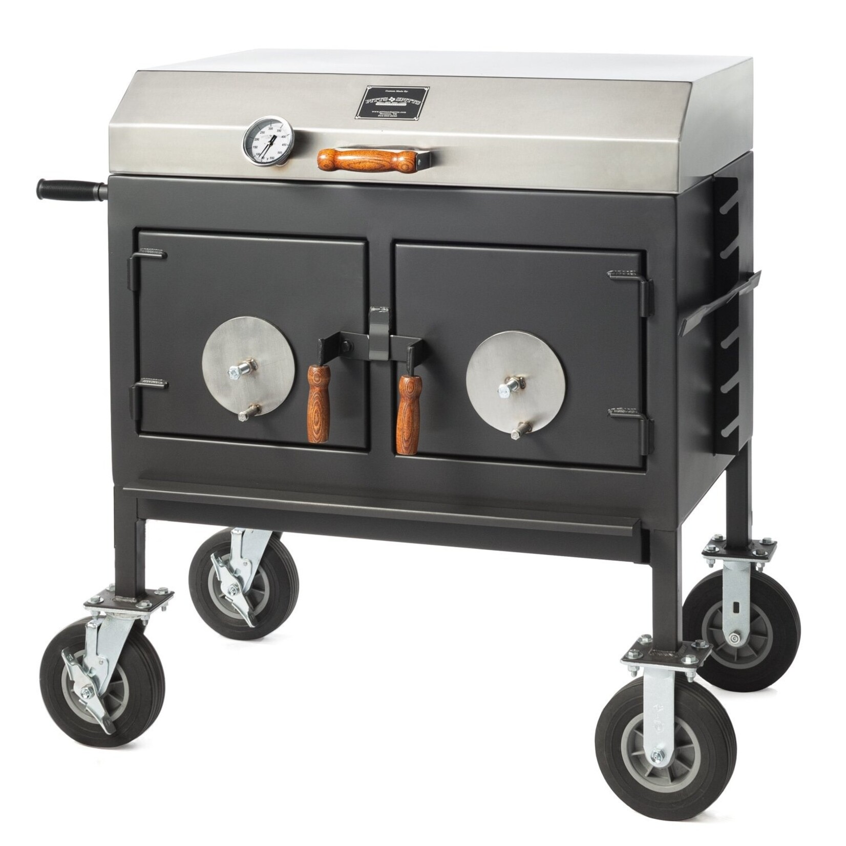 Pitts & Spitts Pitts & Spitts Charcoal Flat Top Grill - 24x36in
