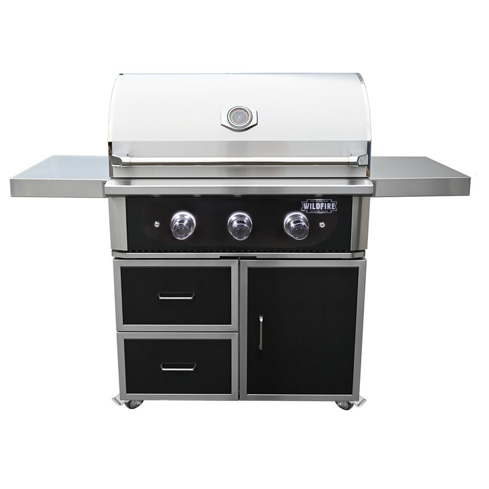 WildFire WildFire Black Stainless Freestanding Cart Package
