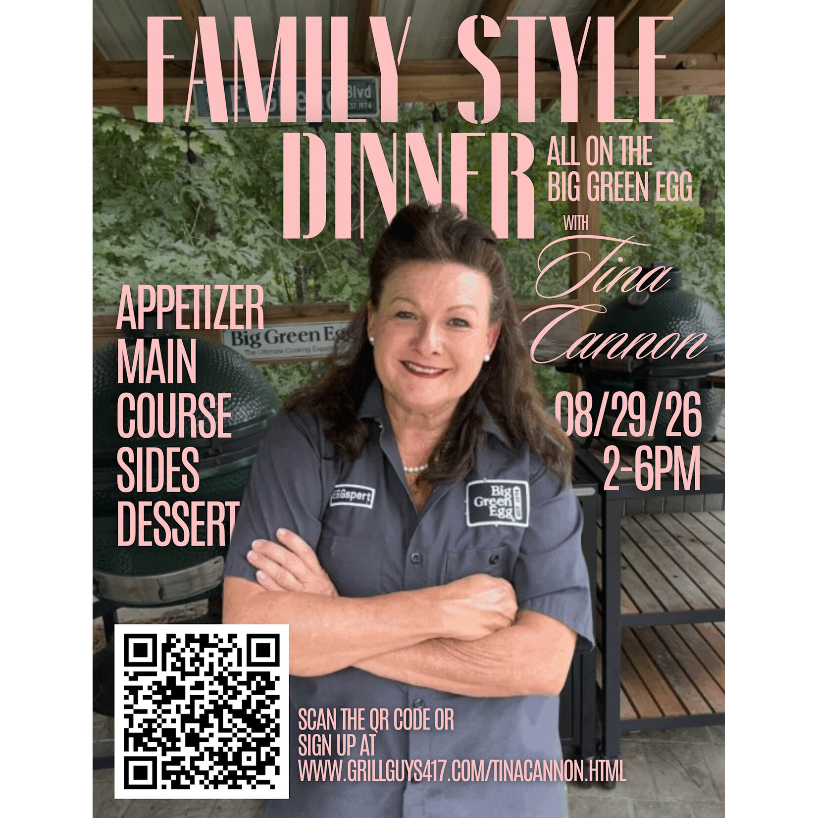 8/29/26 - Tina Cannon Cooks The Whole Meal On The Big Green Egg