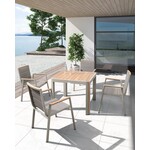 HIGOLD HIGOLD GENEVA Square Umbrella Dining Set - 5pc - Champagne