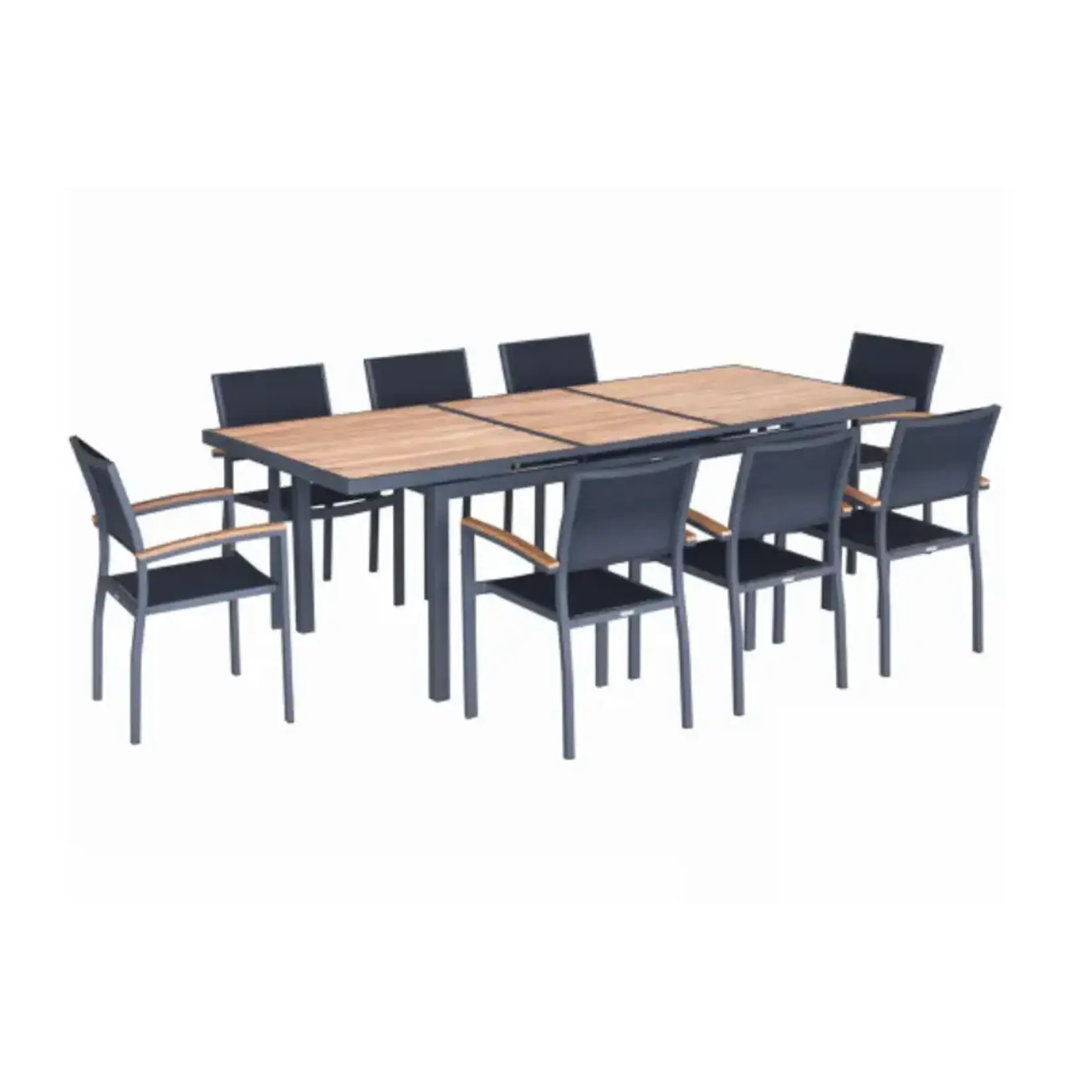 HIGOLD HIGOLD HECK Extension Dining Set - 9 Pc - Nero
