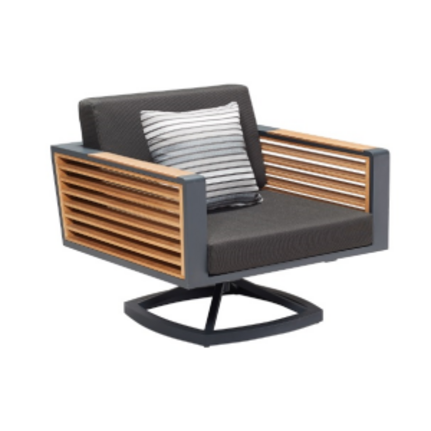 HIGOLD HIGOLD NEW YORK Swivel Lounge Chair - Charcoal