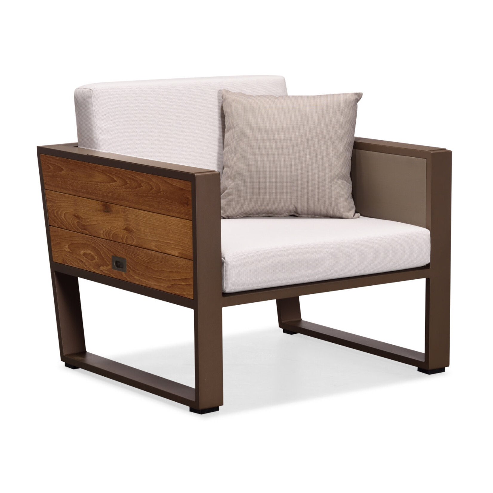 HIGOLD HIGOLD YORK Lounge Chair - Latte - Dupione Fabric- Heather
