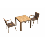 HIGOLD HIGOLD GENEVA Square Umbrella Dining Set - 5pc - Latte