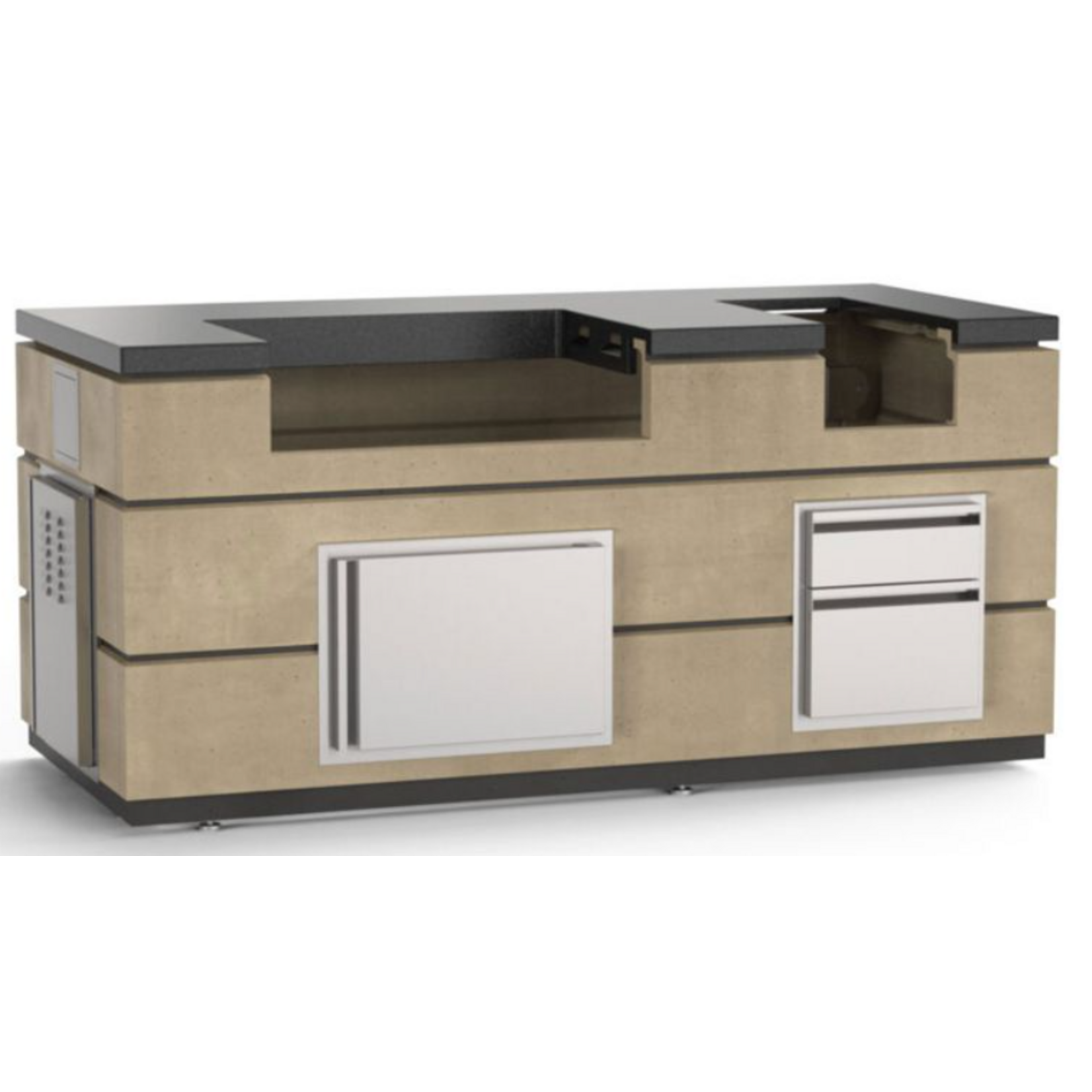 American Outdoor Grill AOG 30" Island Bundle 77"W x 36"D x 51"H - Cafe Blanco