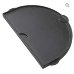 Primo Primo Griddle, Half Moon, Cast Iron, Flat and Grooved for LG (1 Pc)