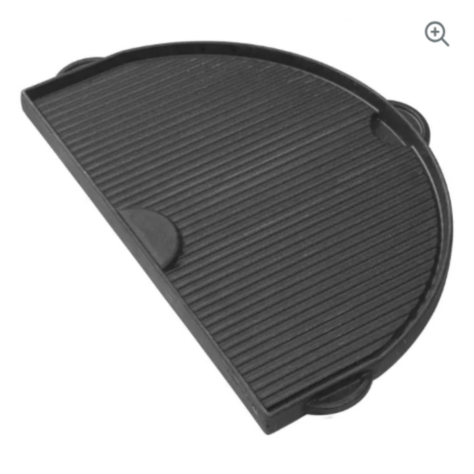Primo Primo Griddle, Half Moon, Cast Iron, Flat and Grooved for JR (1 Pc)