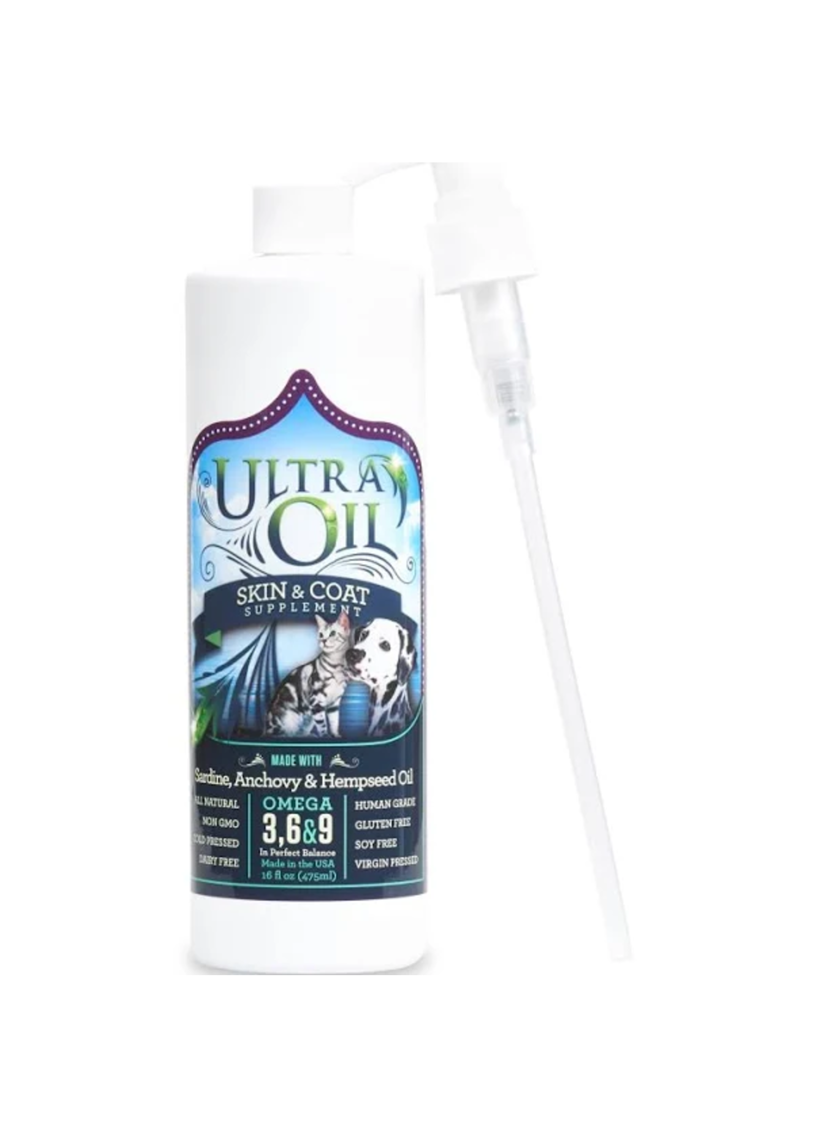 Ultra Oil - Skin & Coat Supplement For Dogs & Cats 16 oz