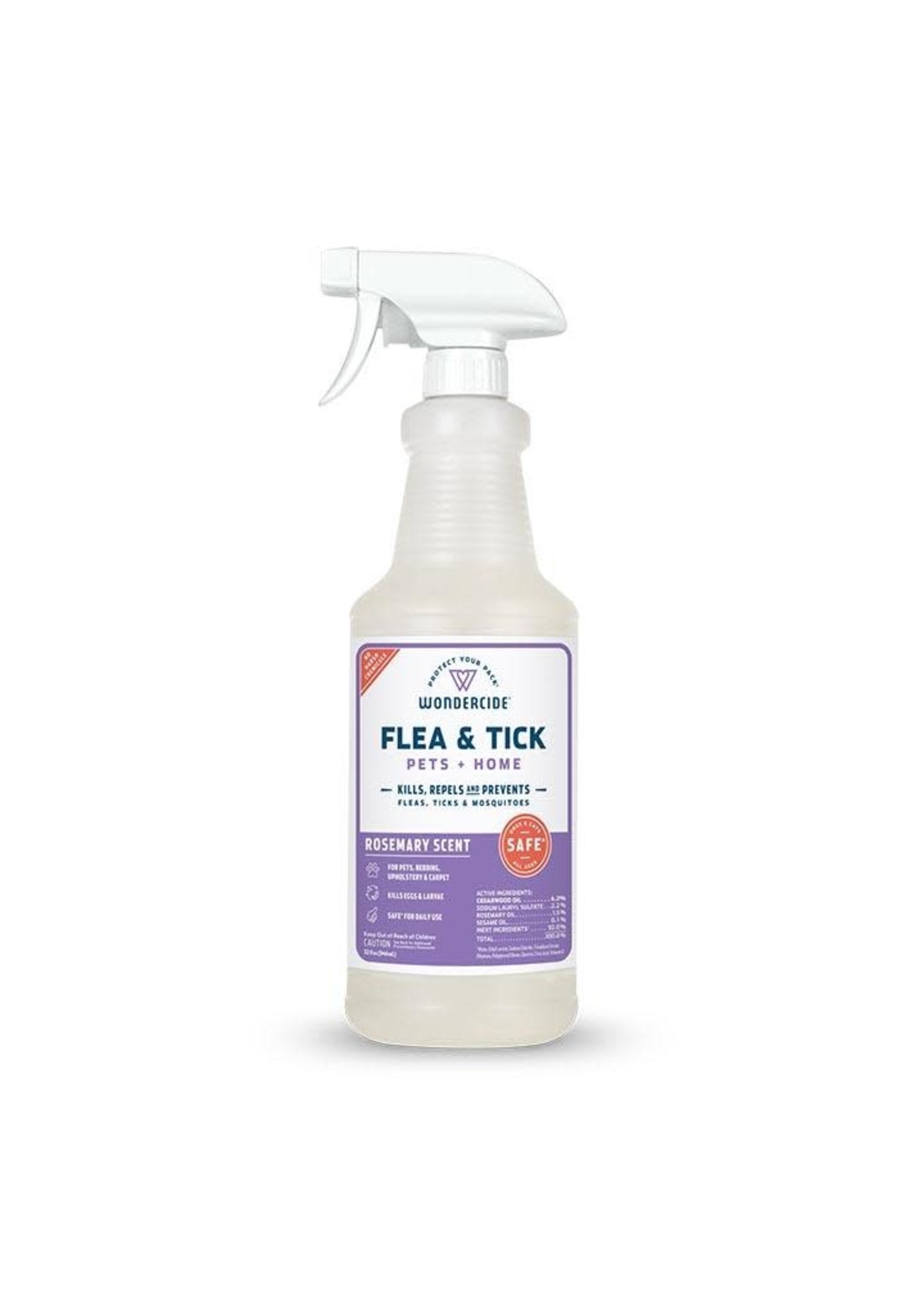 Wondercide Rosemary Flea & Tick Spray for Pets + Home with Natural Essential Oils 16 oz