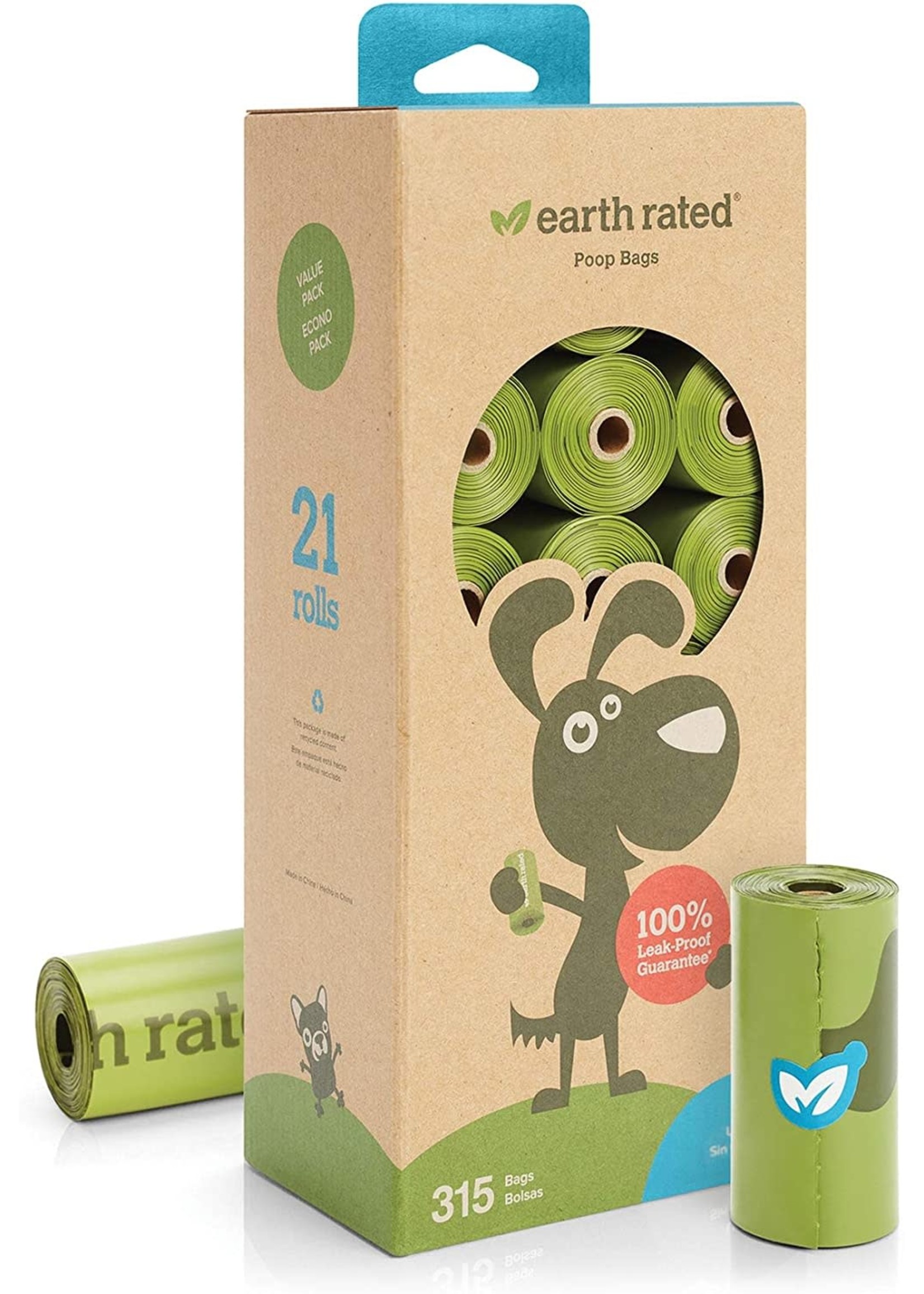Earth Rated Unscented Bags (21 Rolls) 315 ct