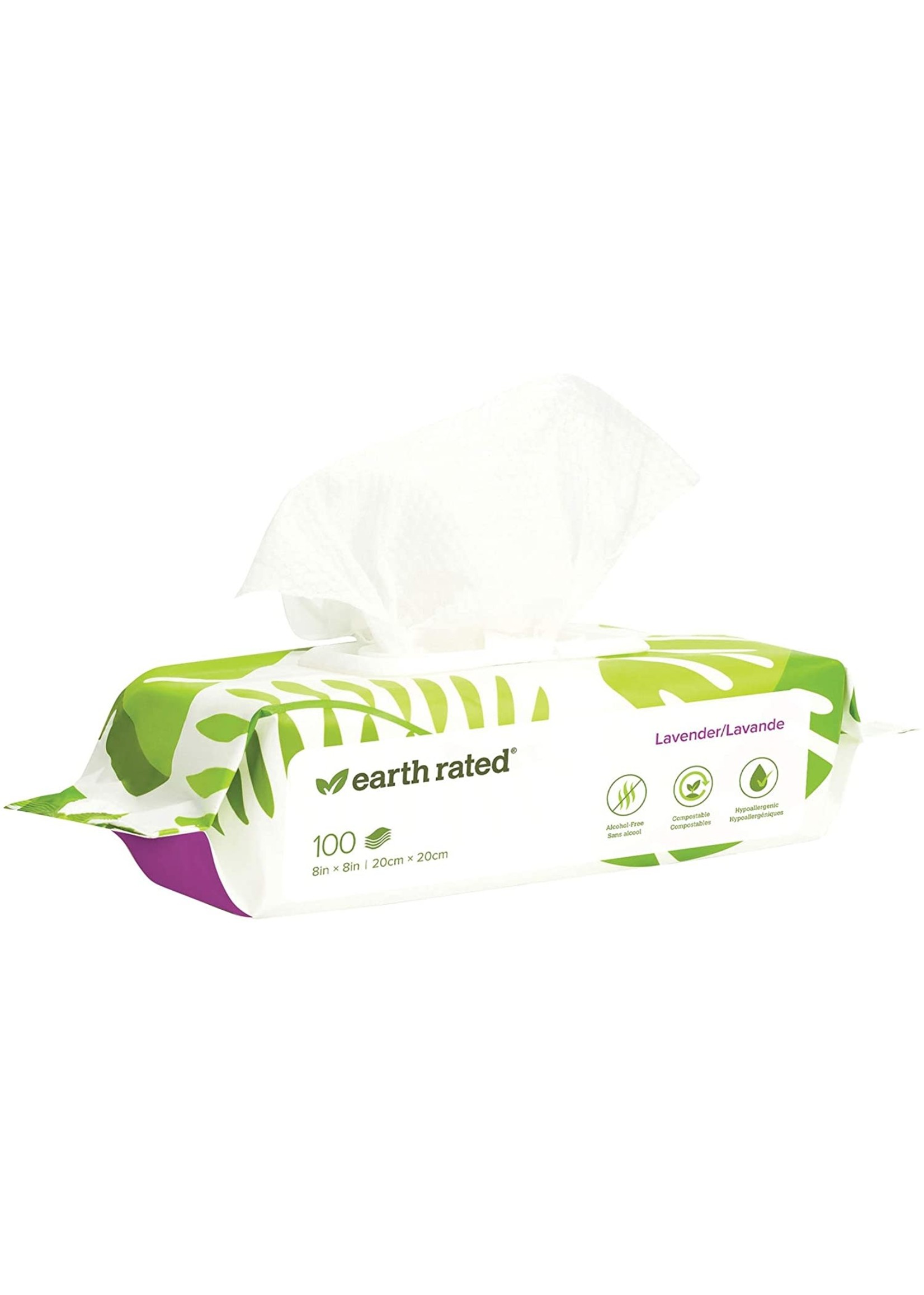 Earth Rated Lavender Wipes 100 ct
