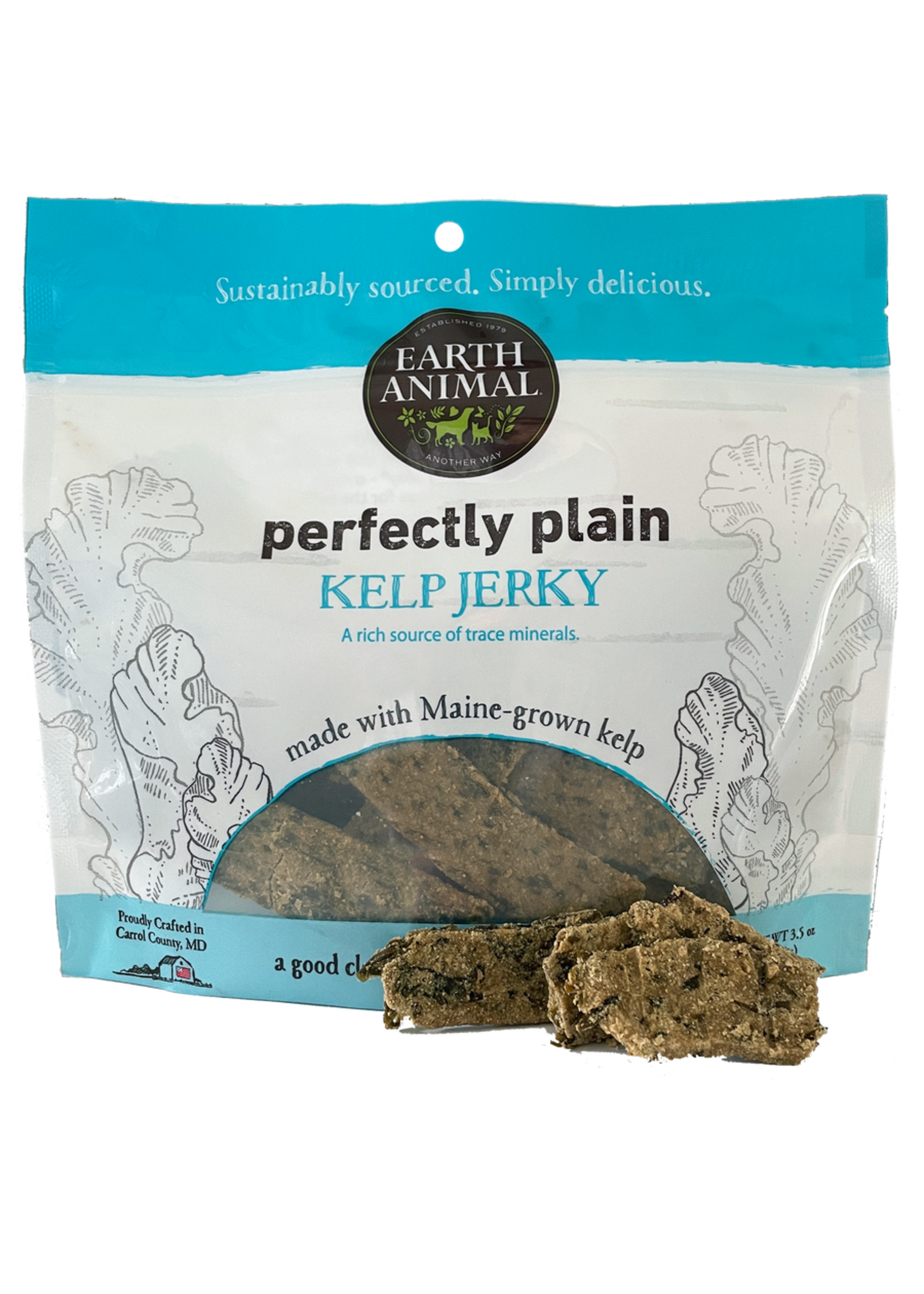 Earth Animal Perfectly Plain Kelp Jerky oz - Fuzzy Buttz Pet Supply Earth Animal Perfectly Plain Kelp Jerky oz - Fuzzy Buttz Pet Supply