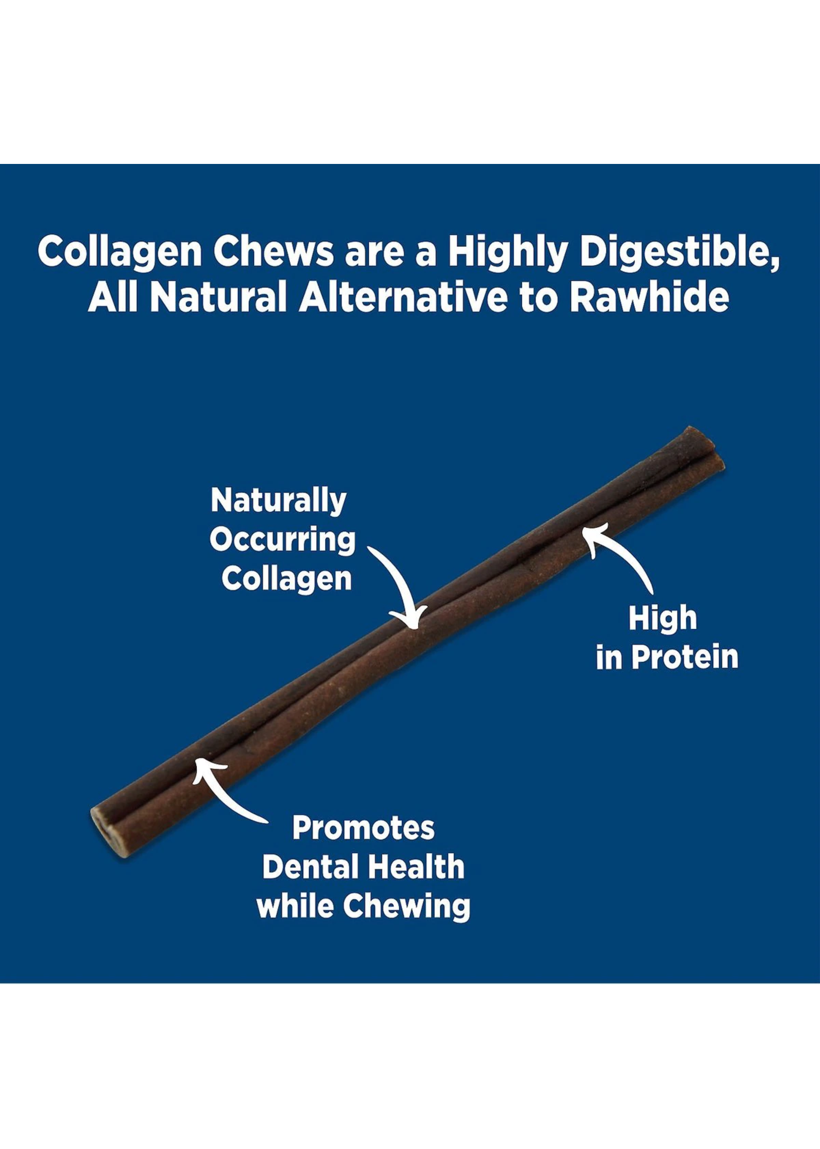 Barkworthies Collagen Beef Stick Plain 12" Dog Chew Treat