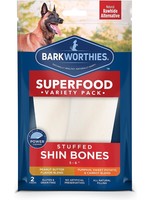 Barkworthies Shin Bone Stuffed Variety 5-6" 2pk
