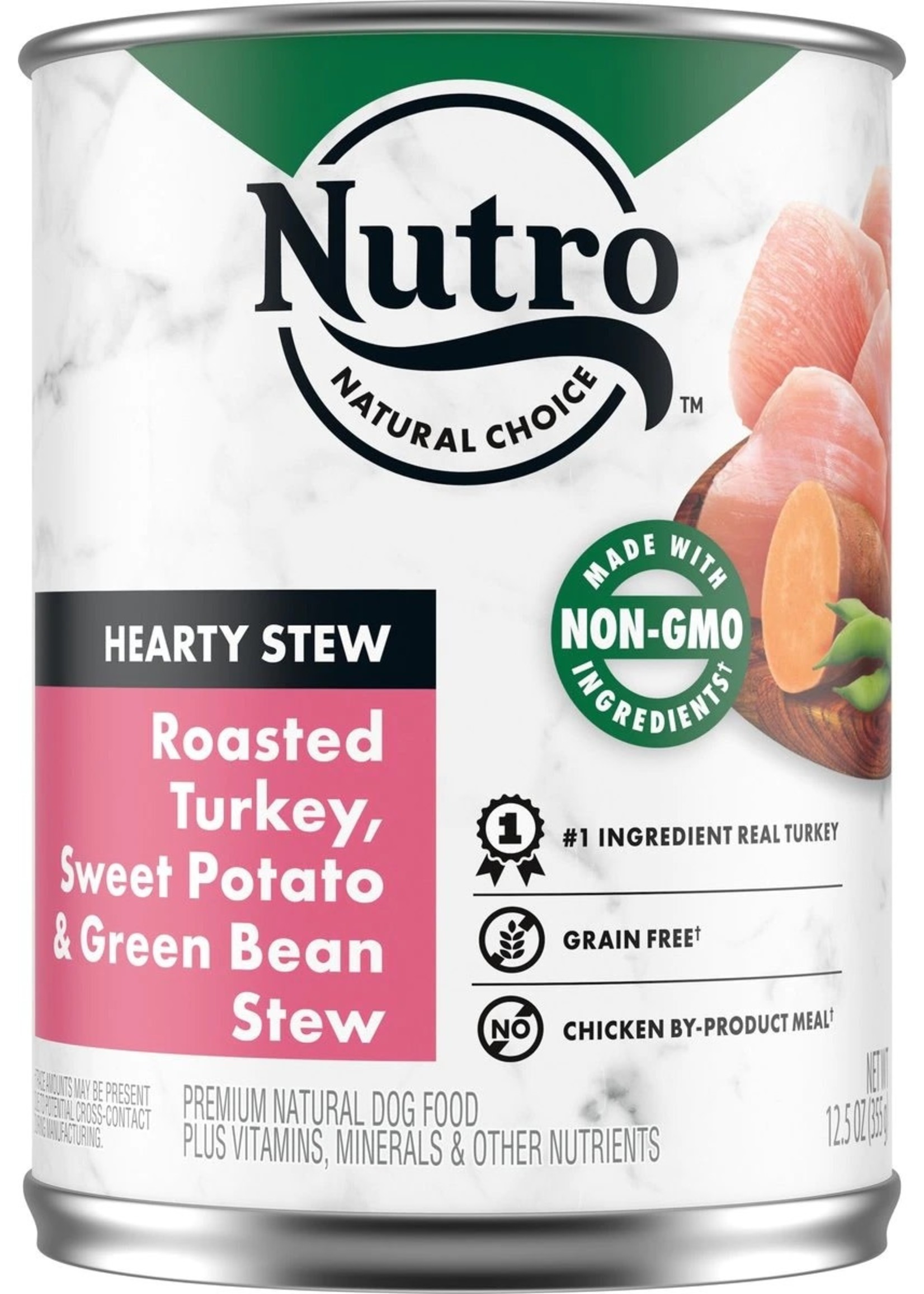 Nutro Hearty Stew Turkey, Sweet Potato & Green Bean Cuts in Gravy Canned Dog Food, 12.5-oz
