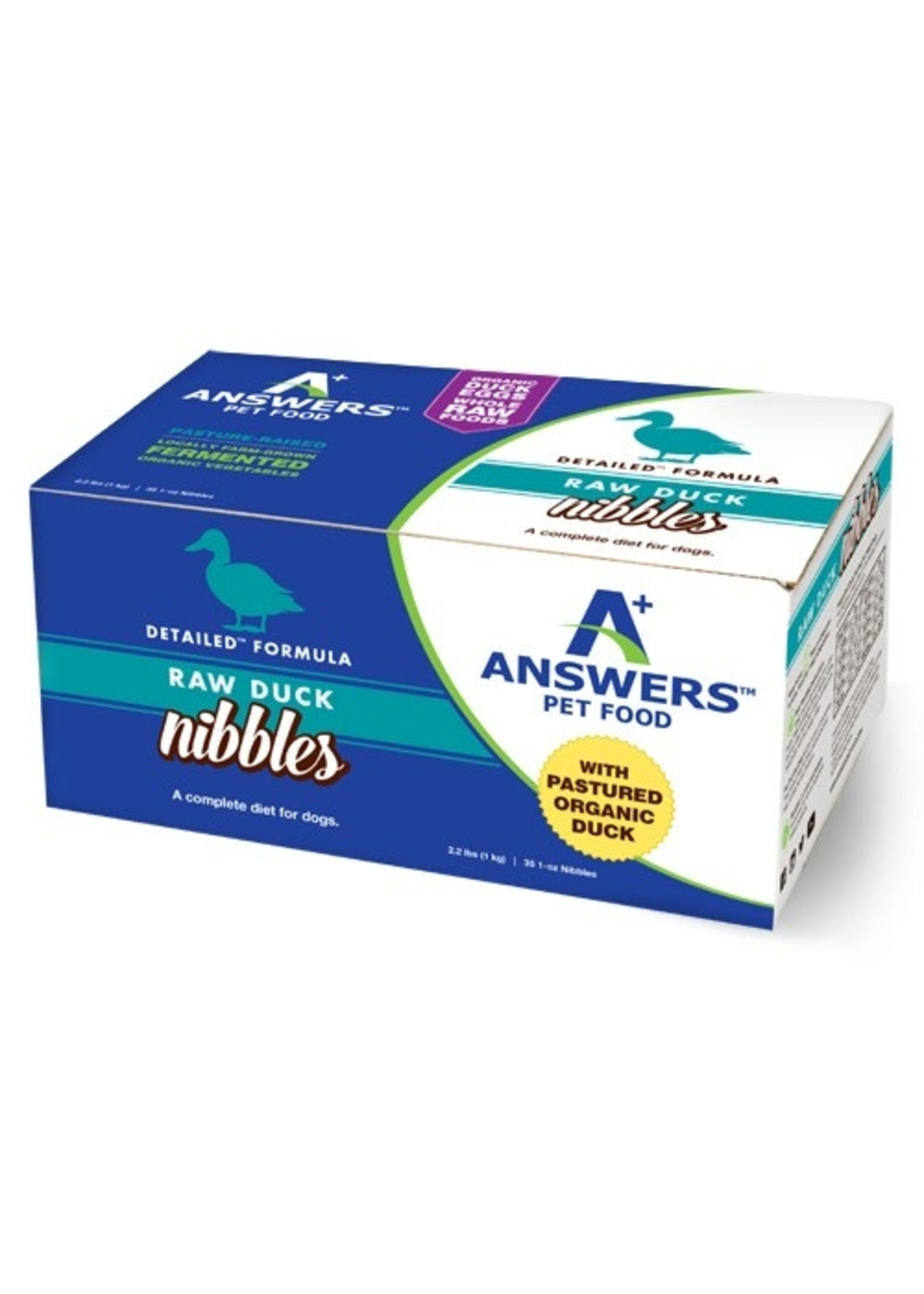 Answers Frozen Detailed Raw Duck Nibbles 2.2 Lb