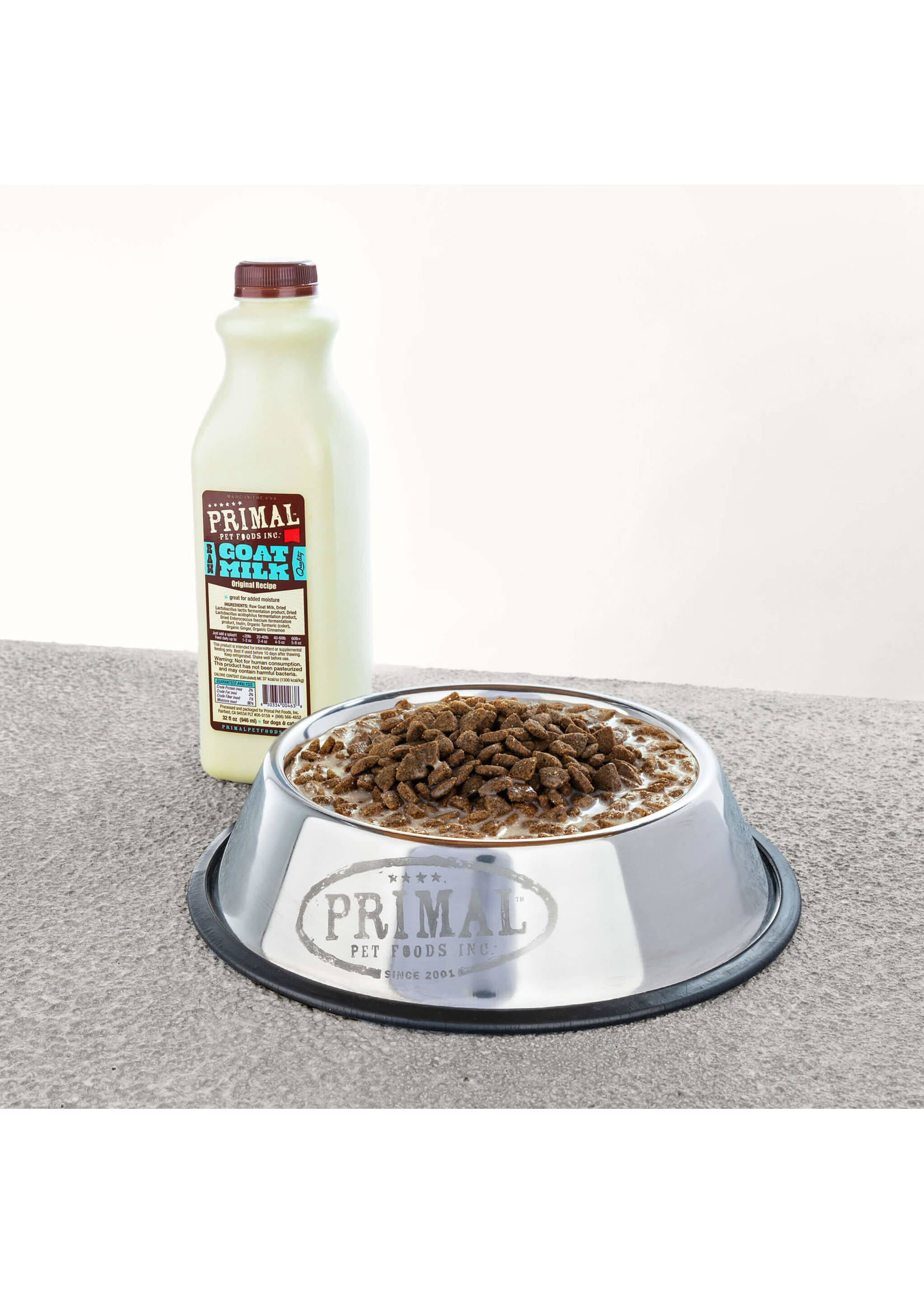 Primal Pet Foods Raw Goat Milk 1 Quart (Dog & Cat) Frozen