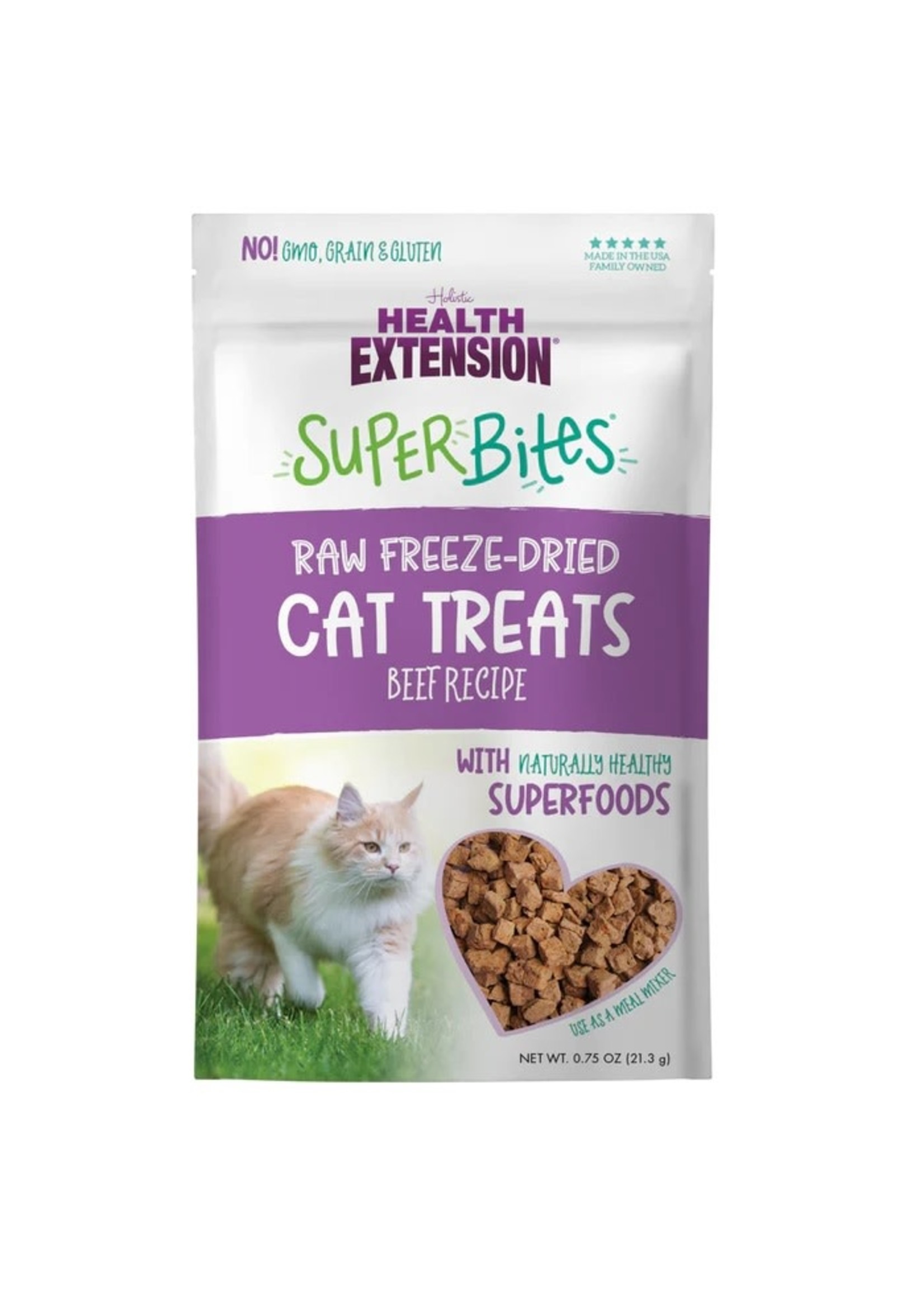 Health Extension Superbites Raw Freeze Dried Cat Treats Beef Recipe (0.75oz)