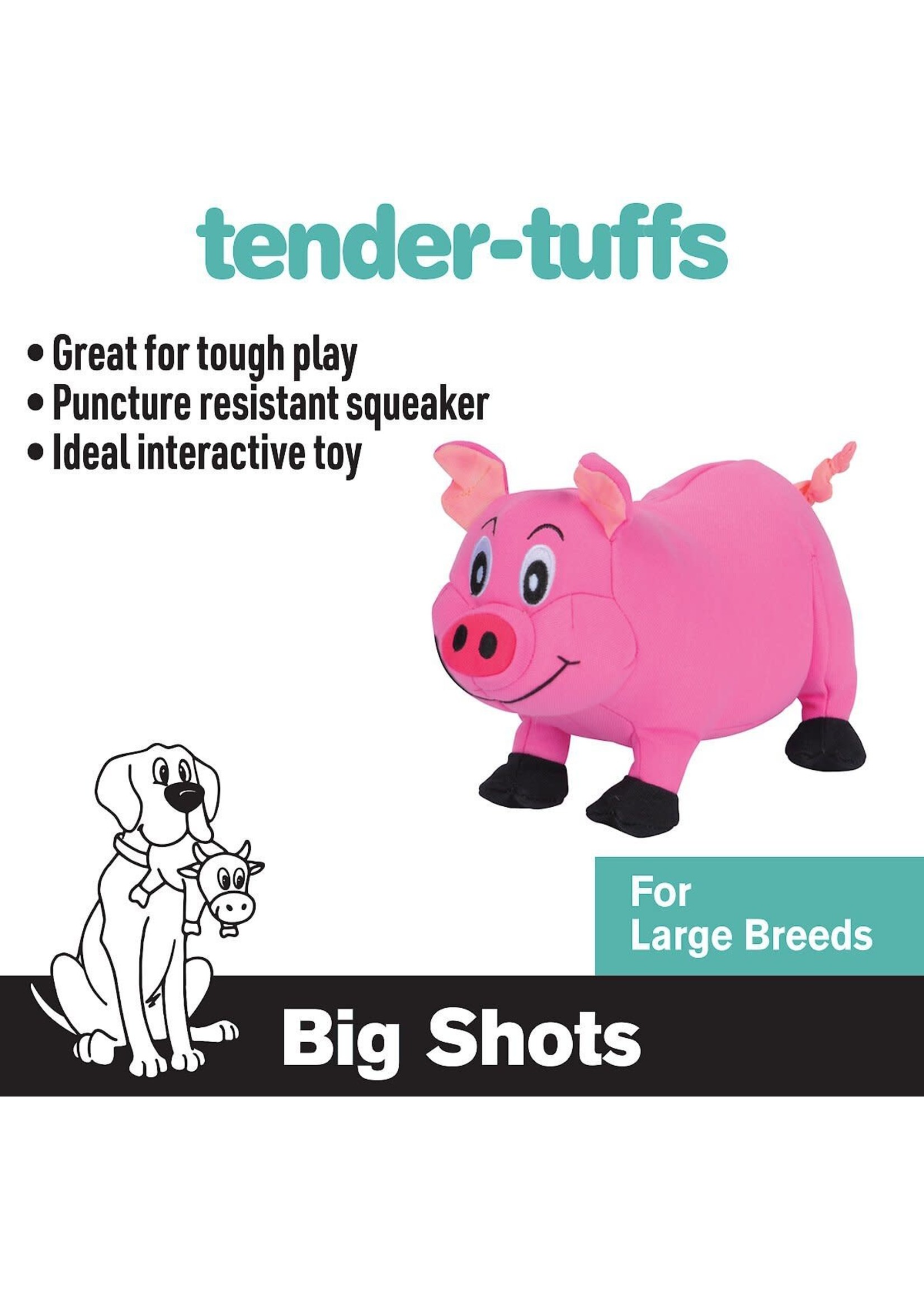 Snuggle Puppy Tender Tuffs Big Shots Plump Pink Pig (Large Toy) 6" High X 10" Wide