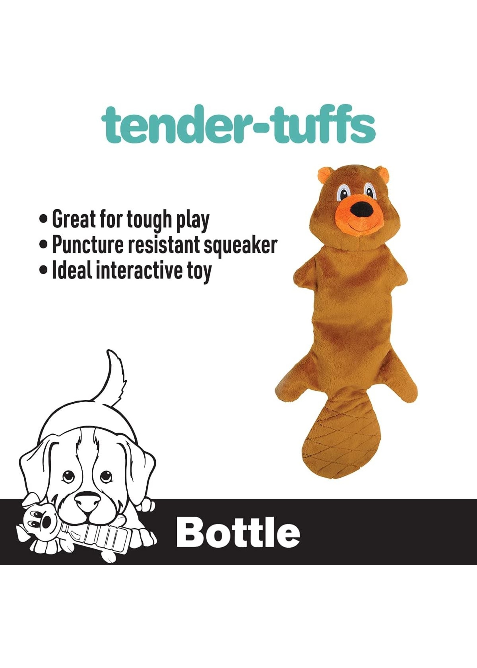 Snuggle Puppy Tender Tuffs Bottle Beaver Squeak and Crinkle Dog Toy (18" High X 7" Wide)