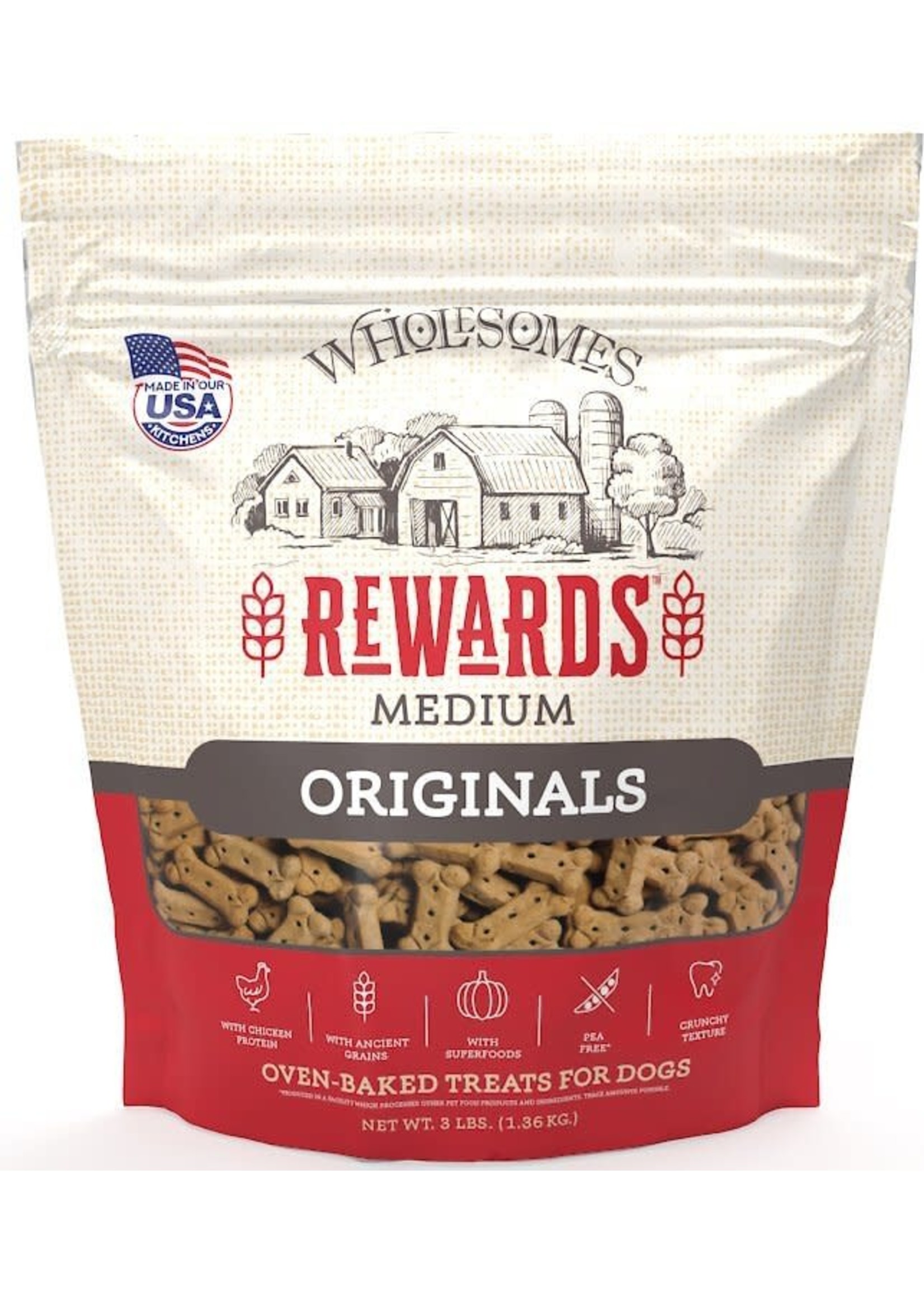 Wholesomes Rewards Medium Original Dog Biscuits 3lbs