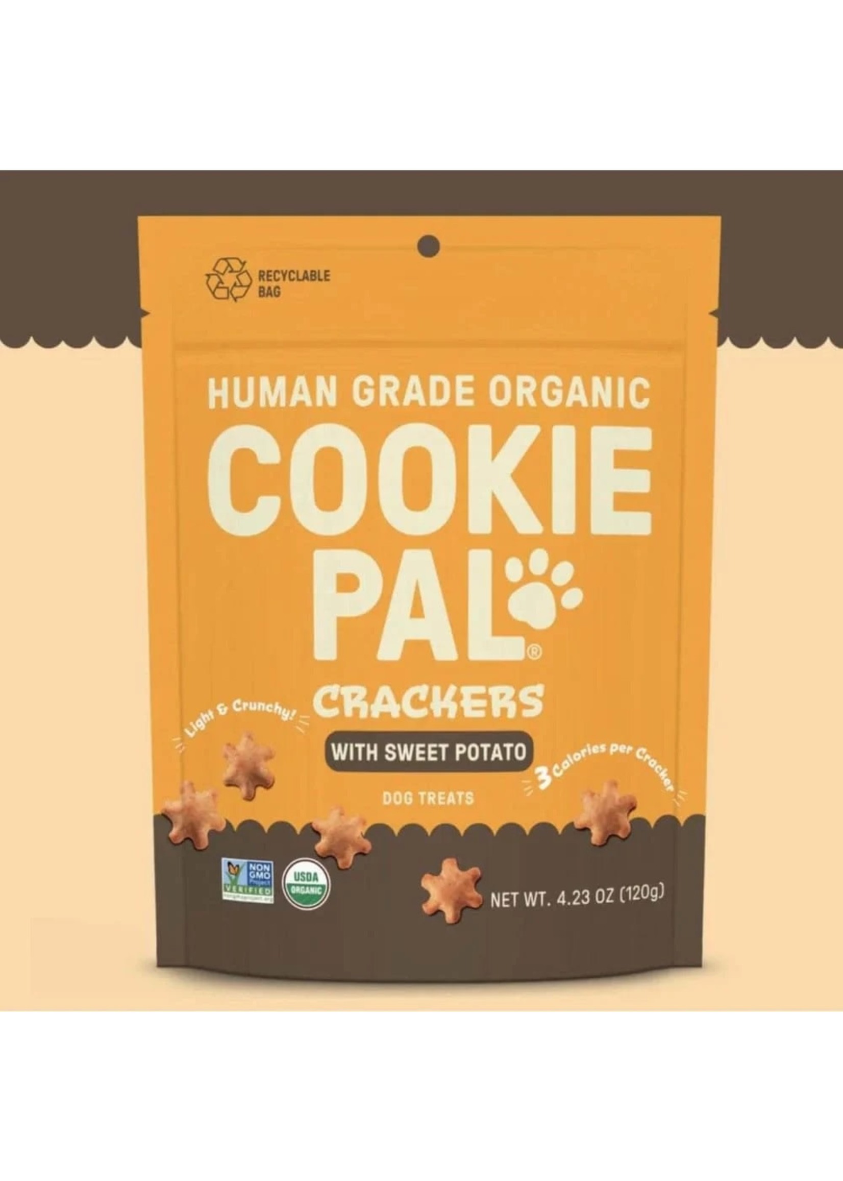 Cookie Pal Crackers Sweet Potato Dog Treats Fuzzy Buttz Pet Supply
