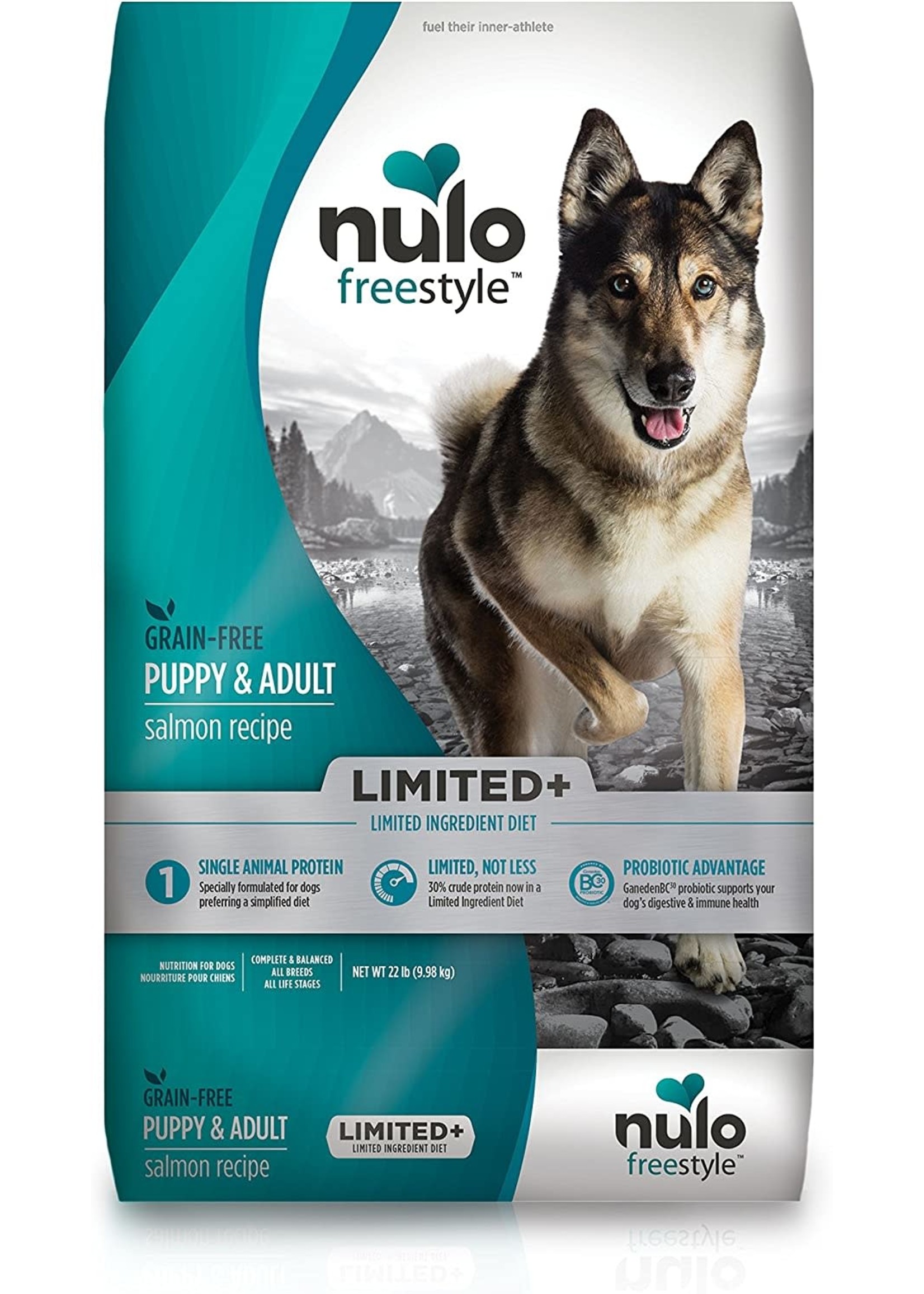 Nulo FreeStyle High-Protein Limited+ Salmon Recipe Dog Food 22 lbs