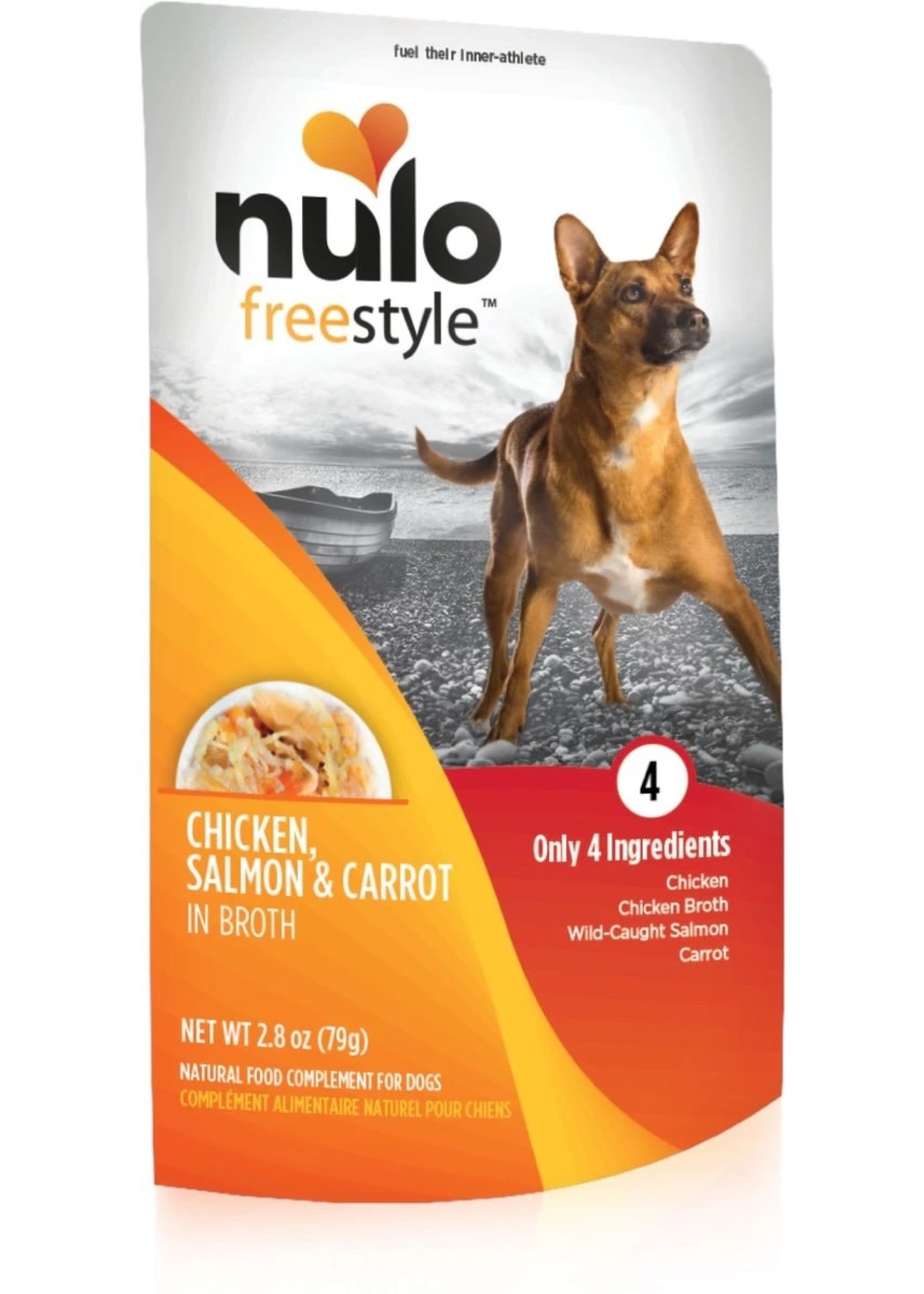Nulo FreeStyle Chicken Salmon Carrot in Broth Recipe for Dogs 2.8 oz