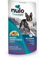Nulo FreeStyle Mackerel Chicken Mussel in Broth Recipe for Dogs 2.8 oz