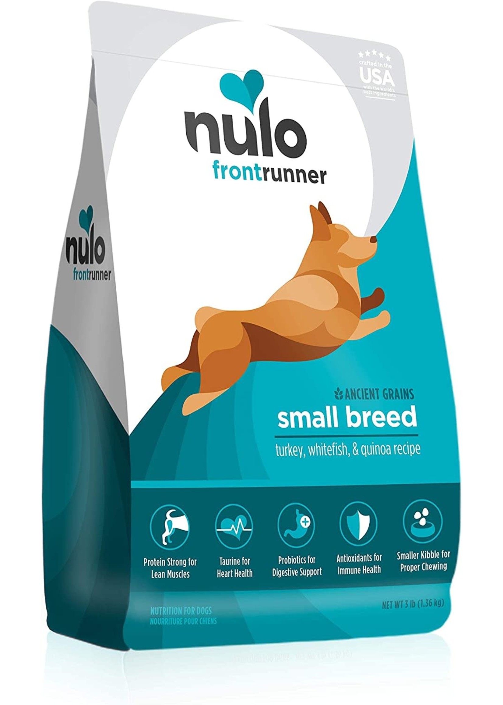 Nulo Frontrunner High-Protein Kibble Turkey, Whitefish & Quinoa Small Breed Adult Dog Food 3lbs