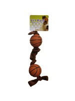 Coastal Pet Li'l Pals Plush and Vinyl Basketball Tug Dog Toy 8 inch