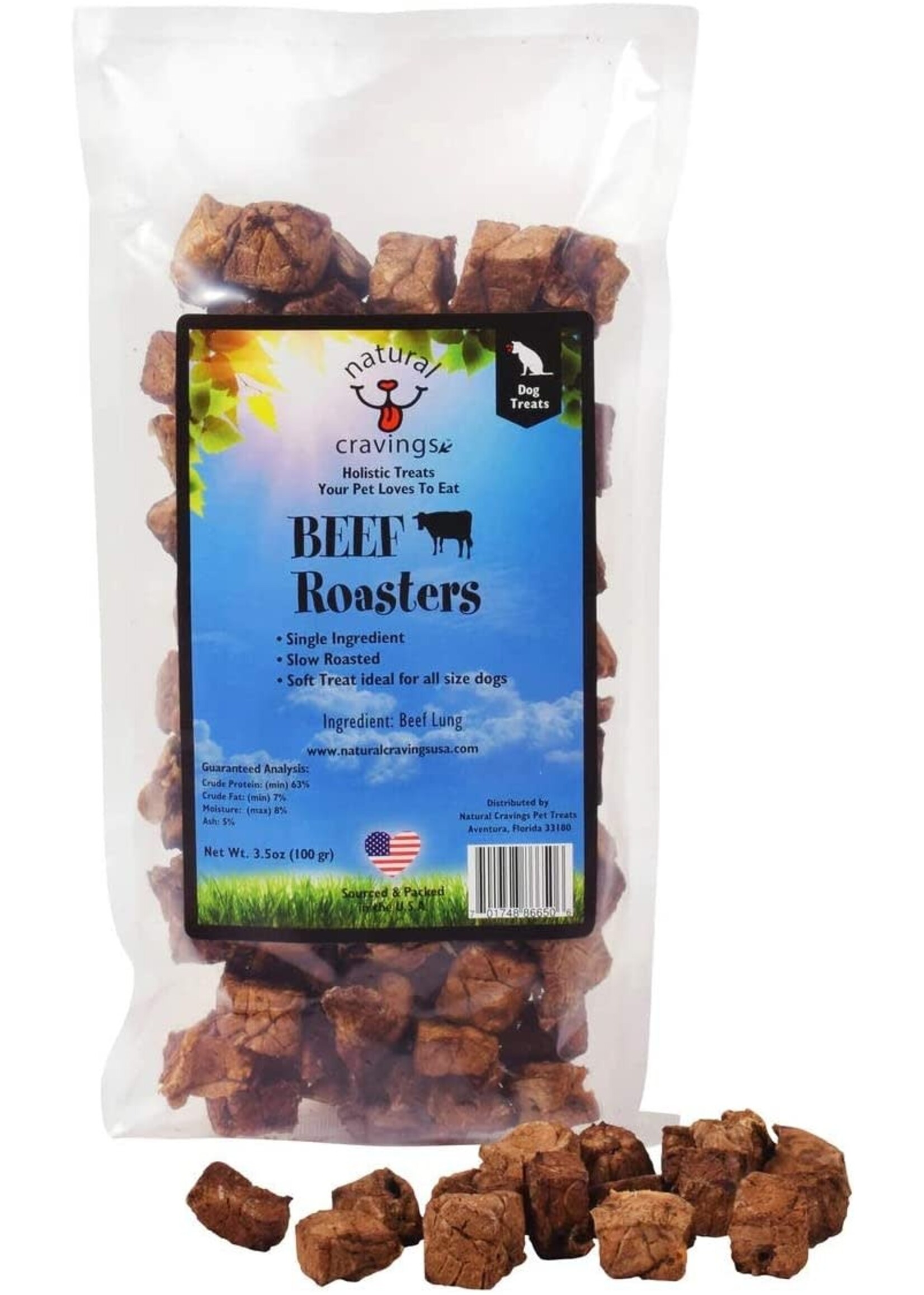 Natural Cravings Beef Lung Roaster Bites 3.5 oz