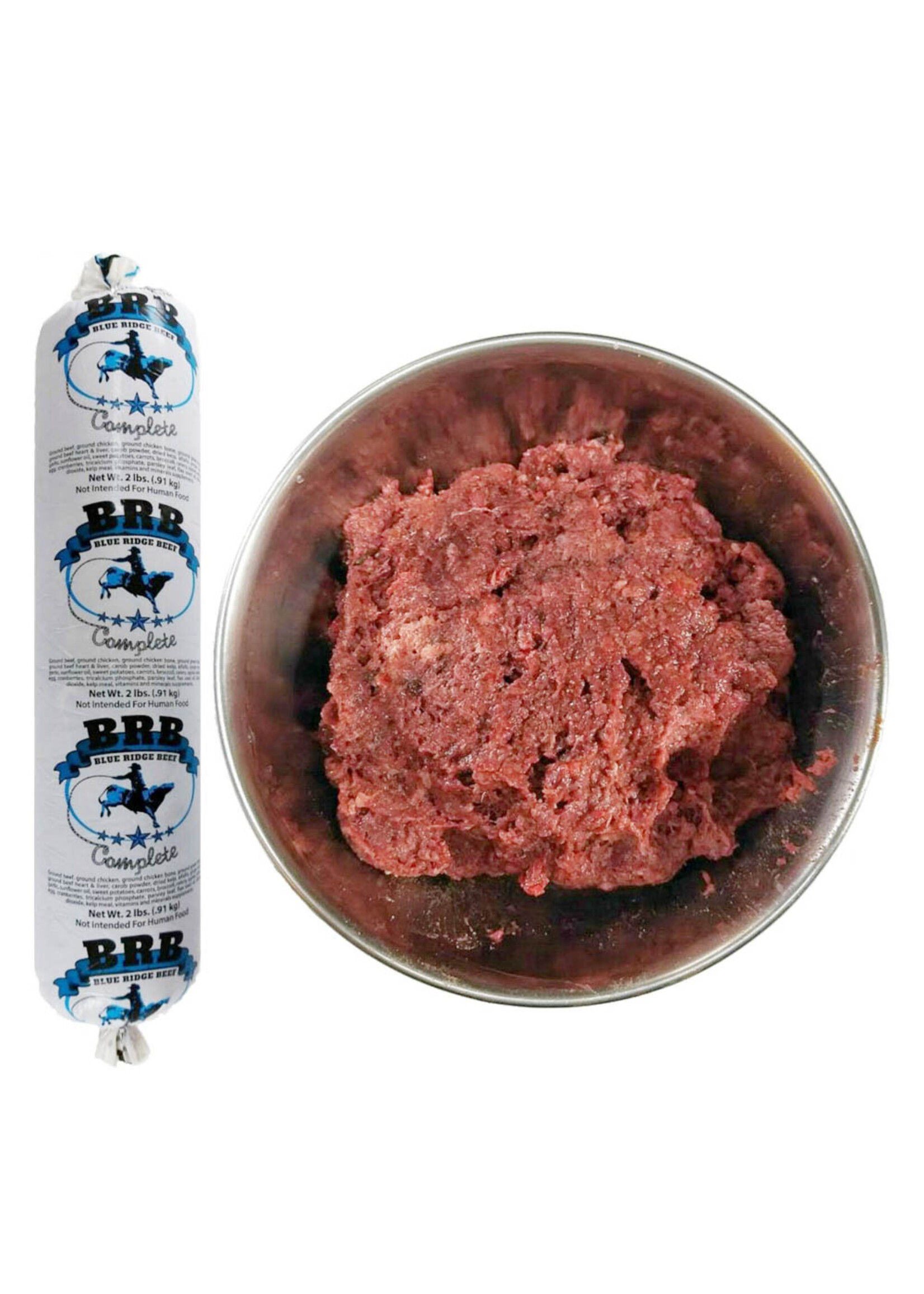 Blue Ridge Beef Complete Natural Raw Dog Food 2 lbs Chubs