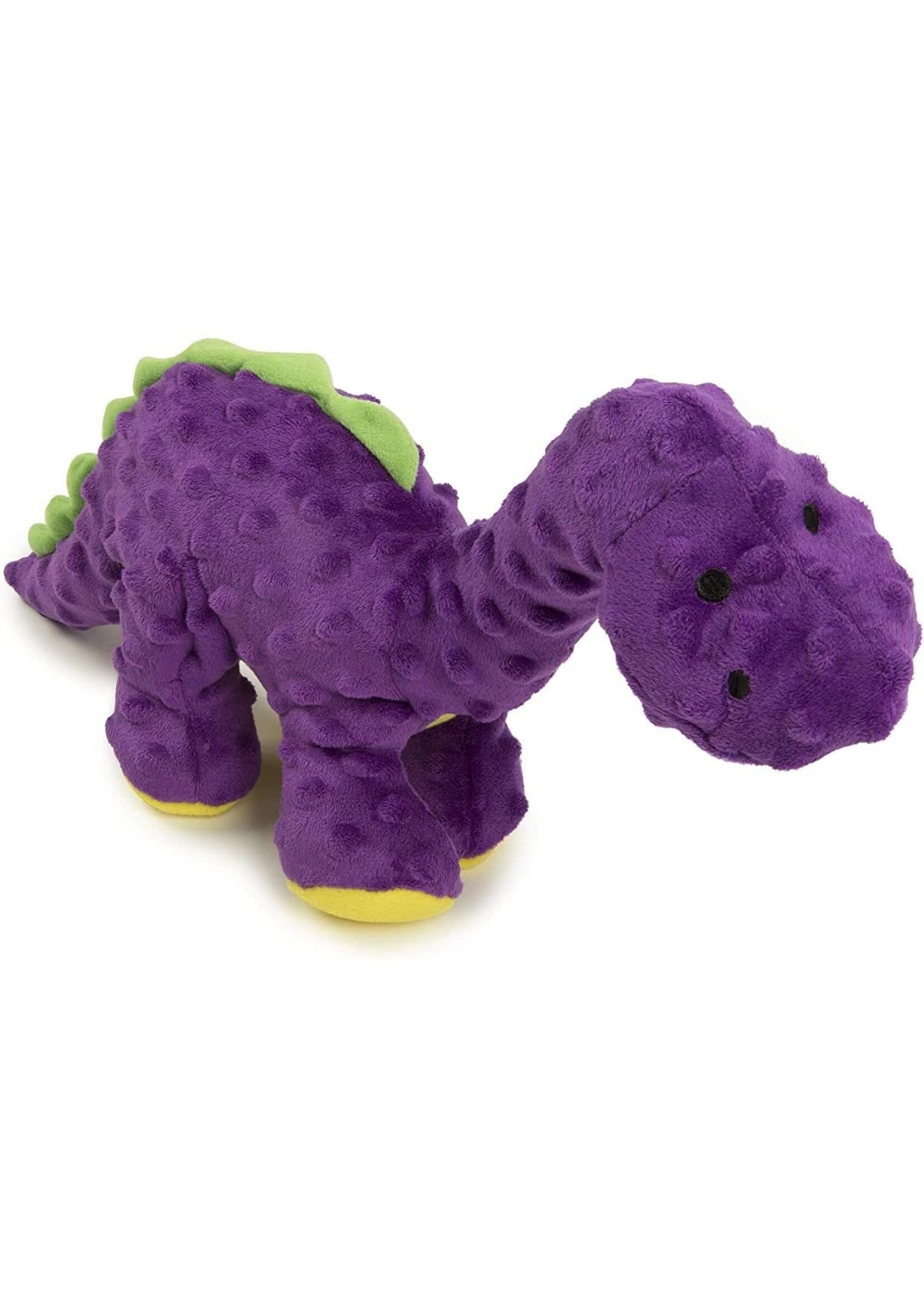 goDog Bruto Dino Purple Large Chew Guard Plush Dog Toy