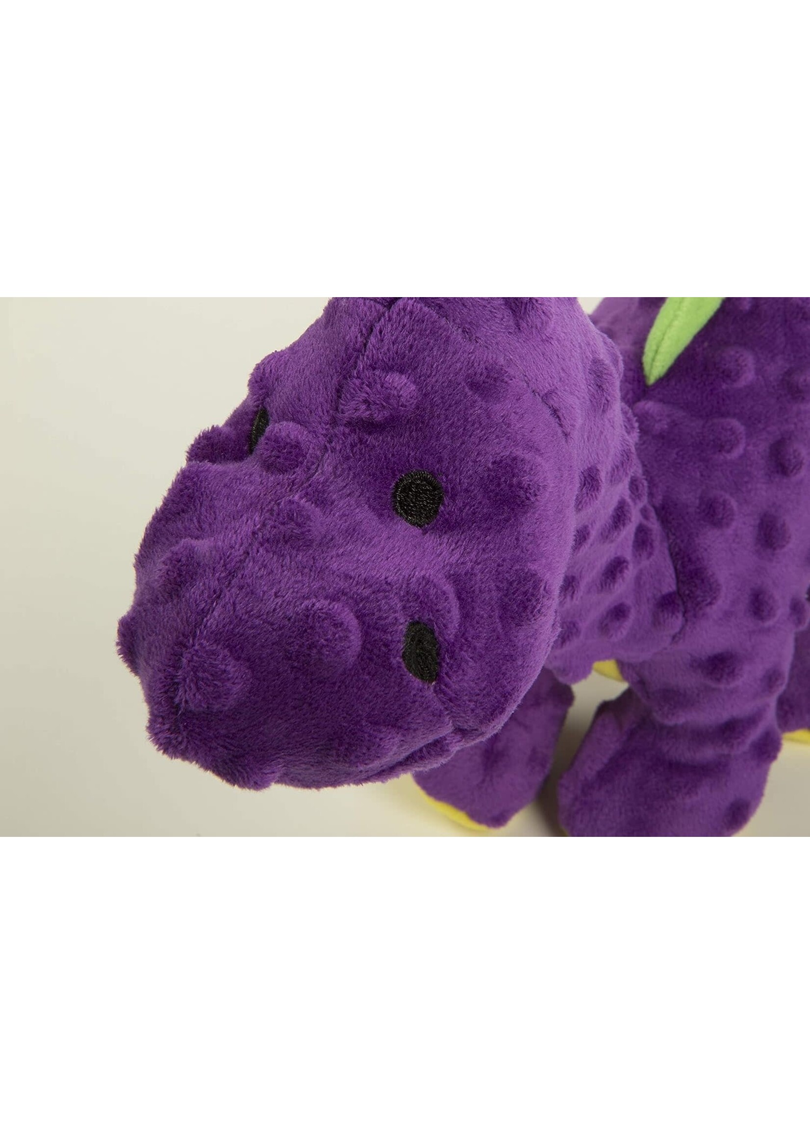 goDog Bruto Dino Purple Large Chew Guard Plush Dog Toy