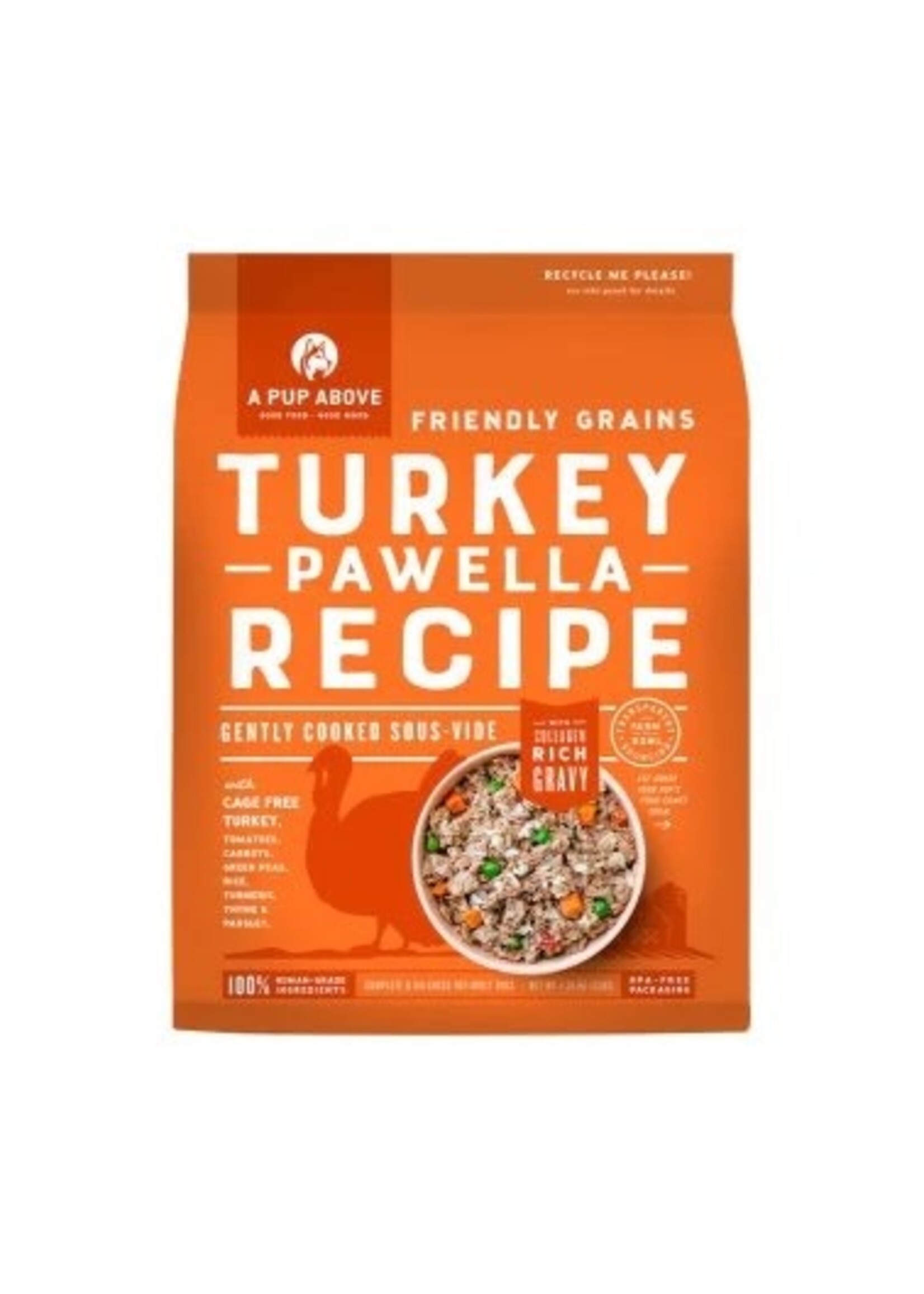A Pup Above Turkey Pawella Gently Cooked Frozen Dog Food Turkey Recipe 1 lb