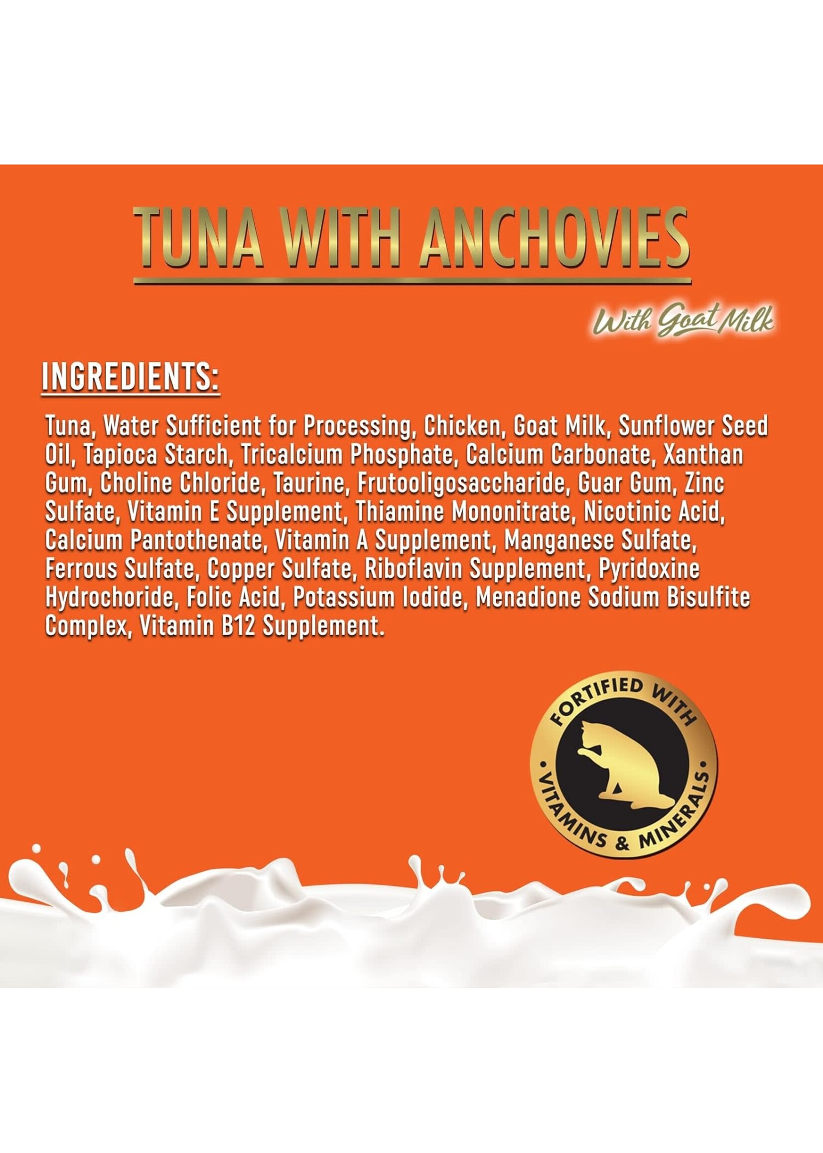 Fussie Cat Super Premium Tuna w/Anchovies Formula in Goat Milk Wet Cat Food 2.47oz