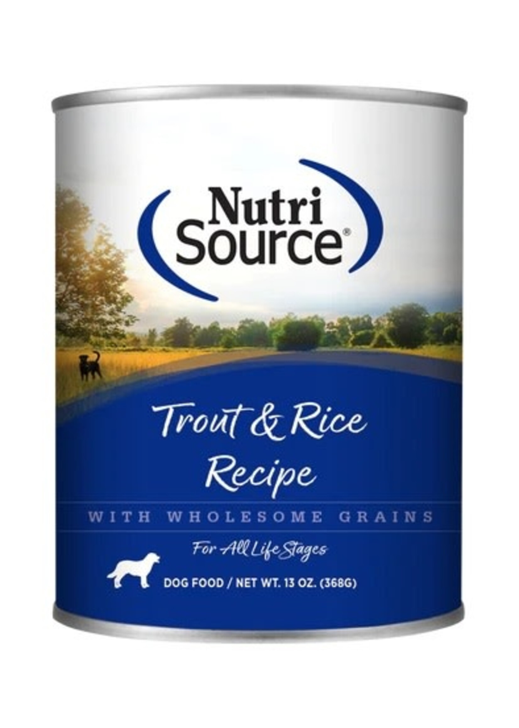 Nutrisource Can Wet Food Trout & Rice Recipe 13 oz