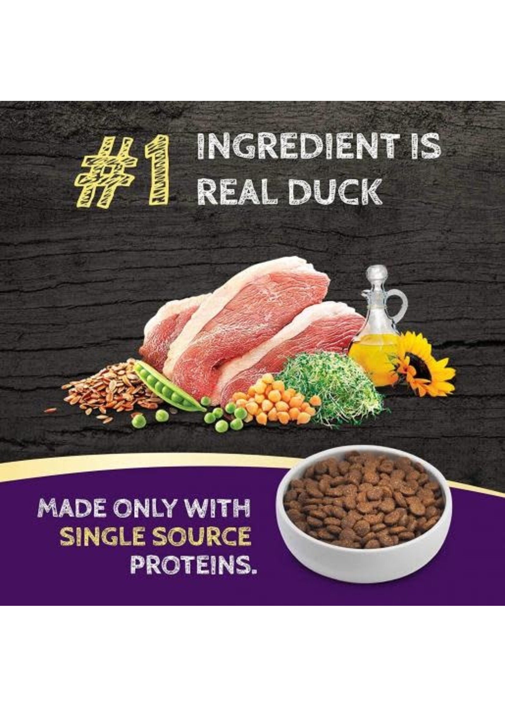 Zignature Duck Formula with Probiotics Limited Ingredient Formula Grain Free All Life Stages Dog Food 4 lbs