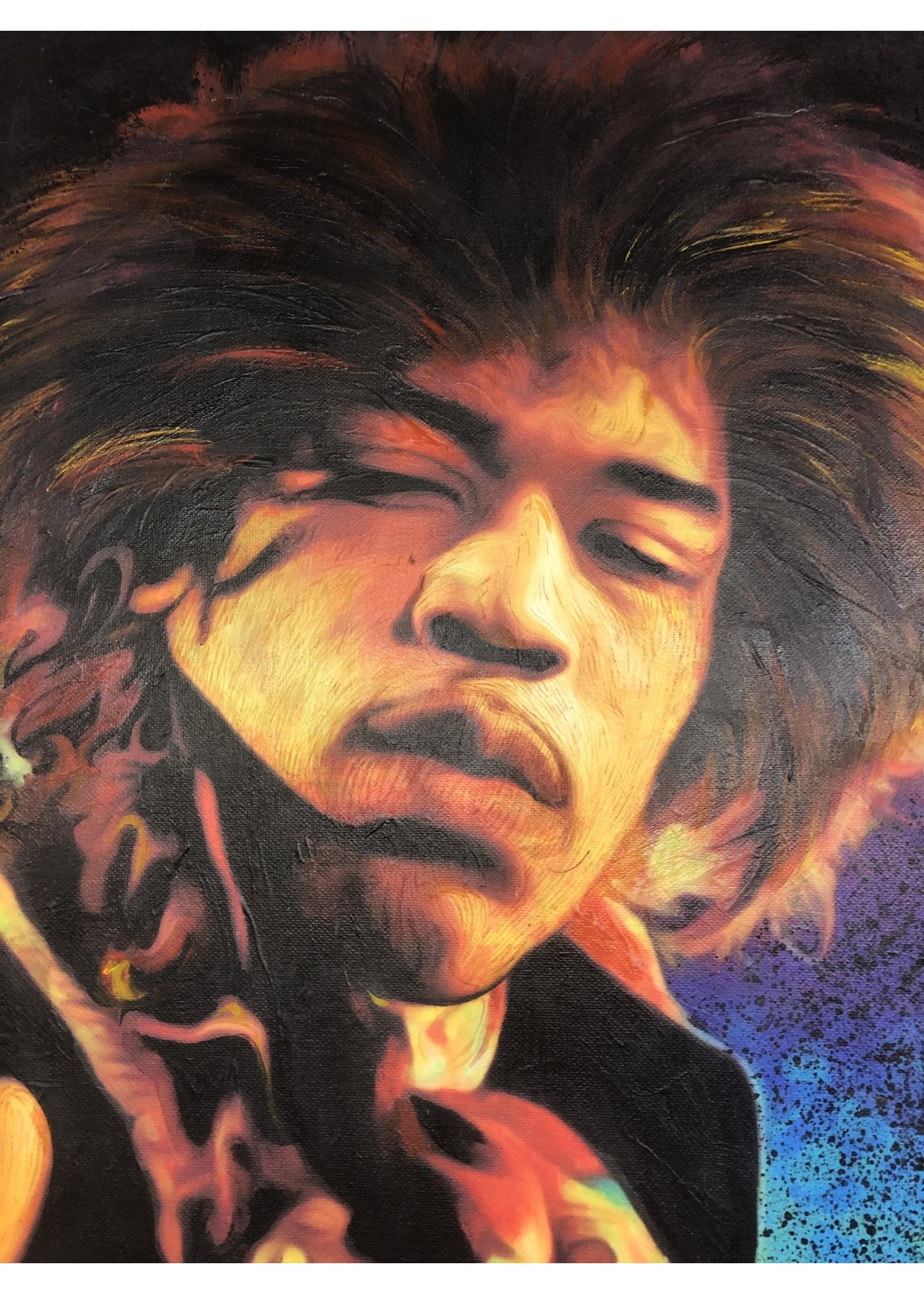 Robin’s Revivals Jimi Hendrix  48”x30” painting