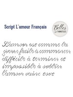 Dixie Belle Decoupage & Stencils Script d'amour Français Small