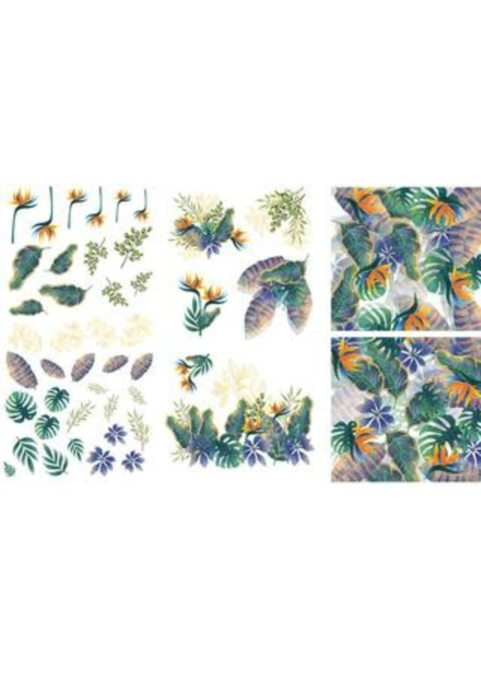 Dixie Belle Decoupage & Stencils Tropical Leaves