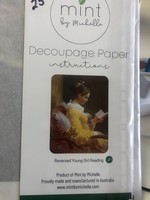 Mint by Michelle Reversed Young Girl Reading Decoupage Mint by Michelle