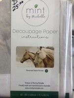 Mint by Michelle Reversed  Sepia Horses Decoupage Mint by Michelle