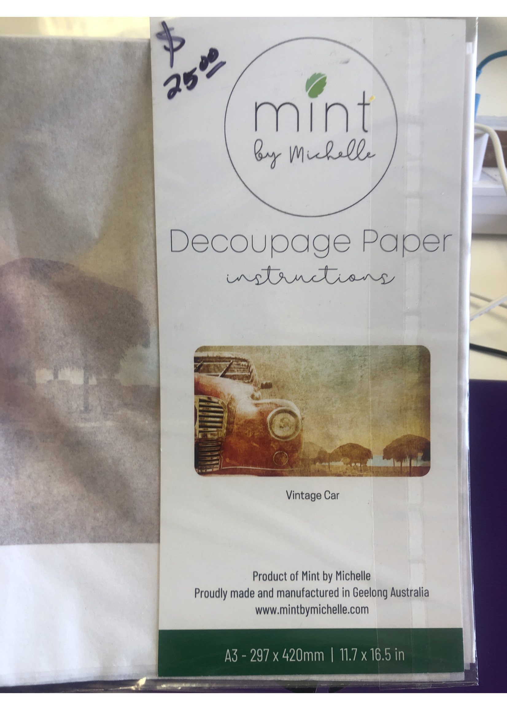 Mint by Michelle Vintage Car Decoupage Mint by Michelle