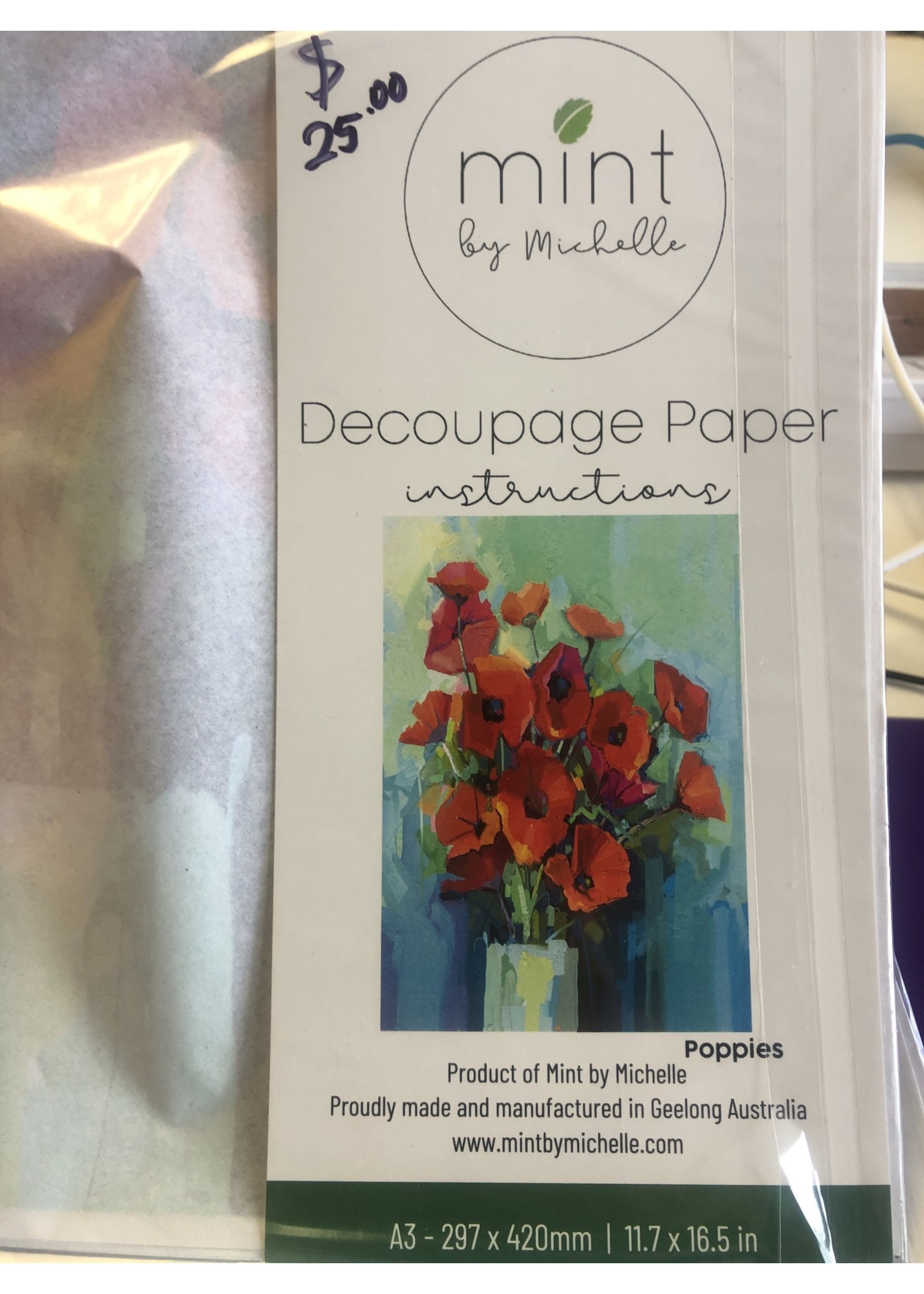 Mint by Michelle Poppies  Decoupage Mint by Michelle